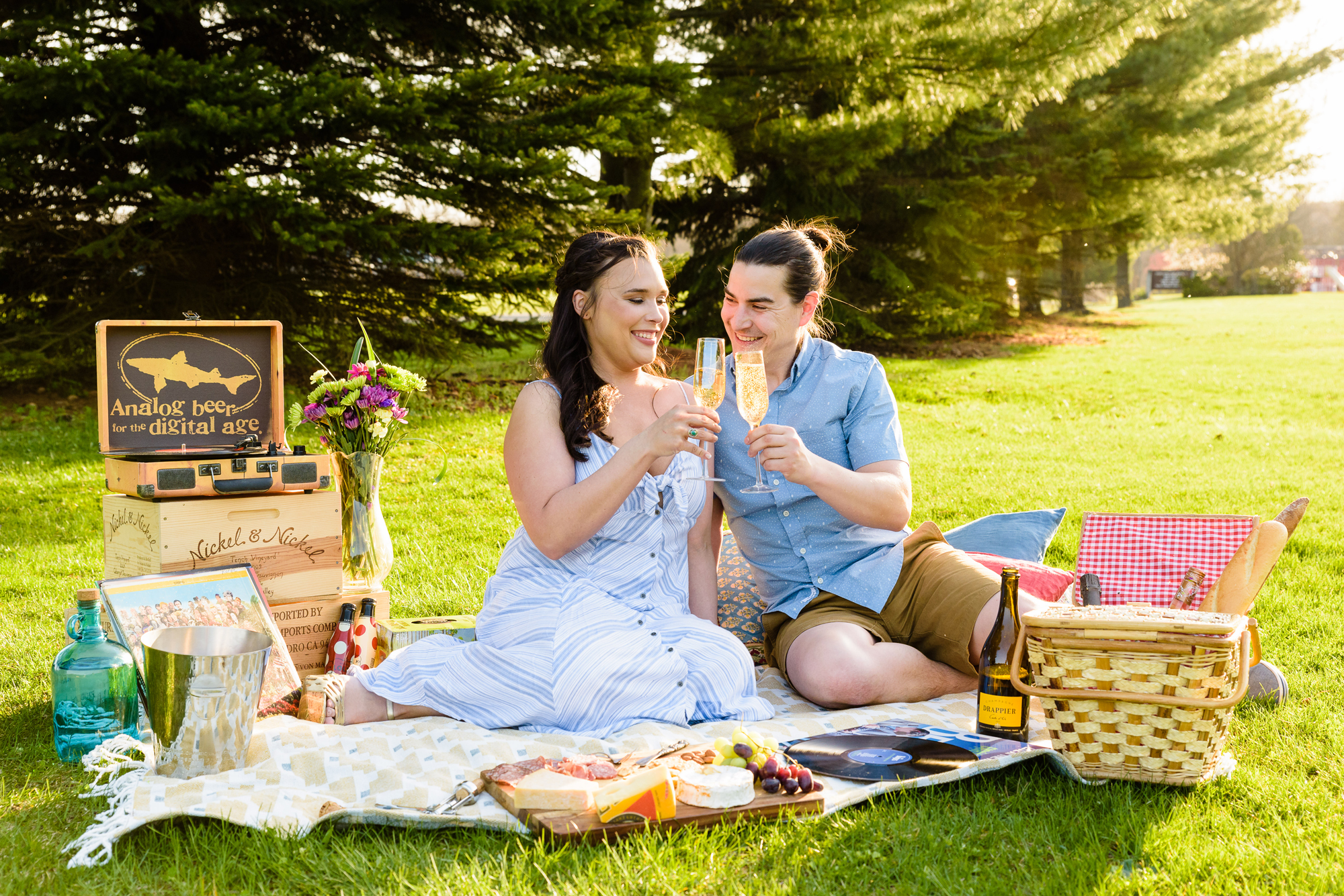 picnic styled engagement session at St Patrick's Park