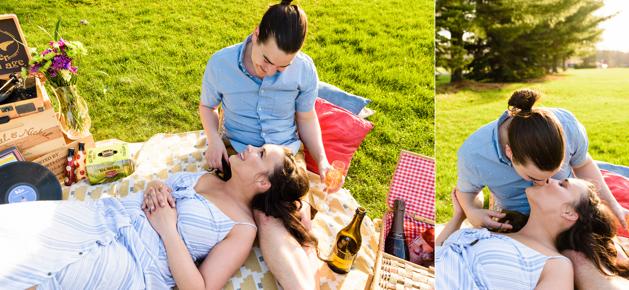 picnic styled engagement session at St Patrick's Park