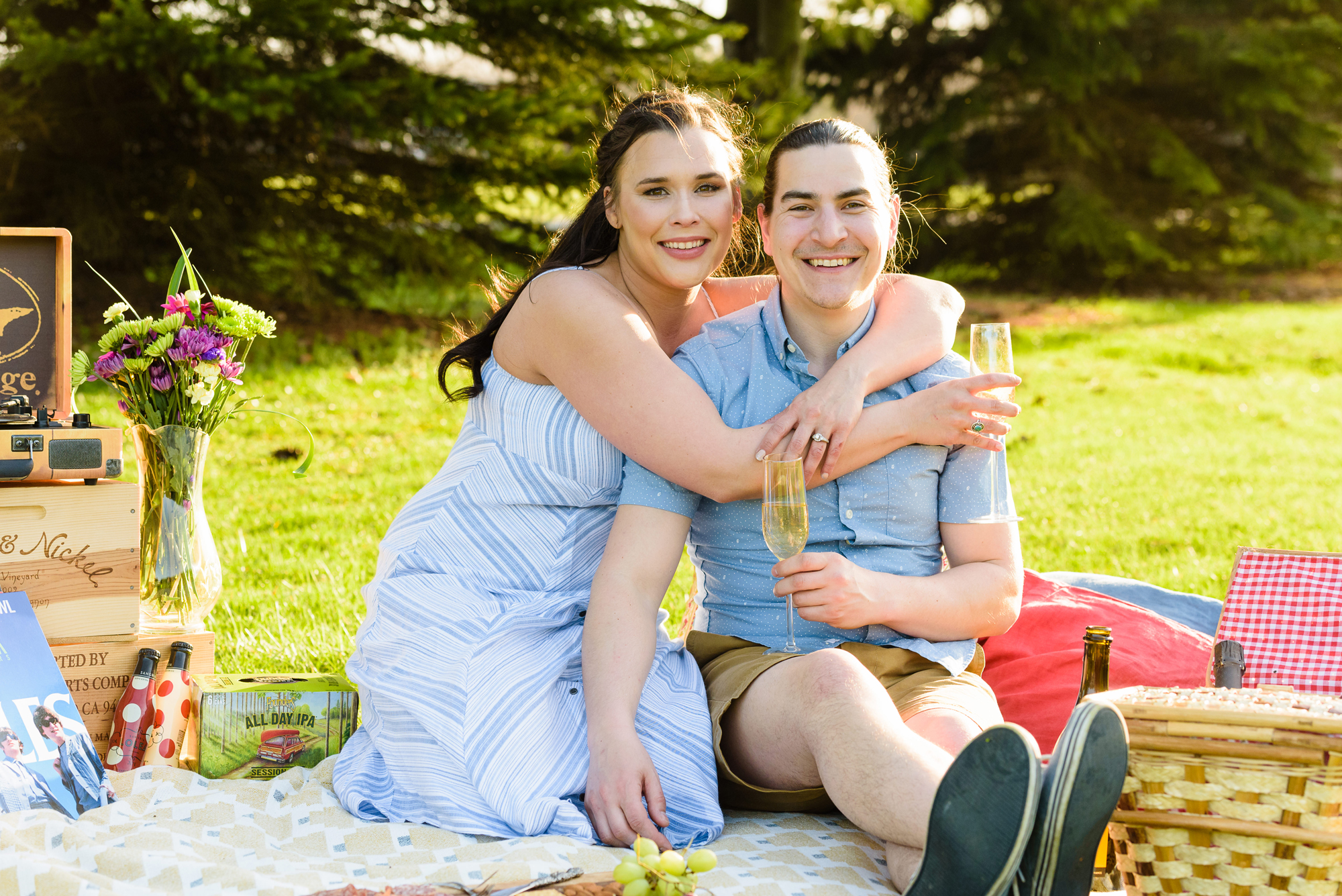 picnic styled engagement session at St Patrick's Park