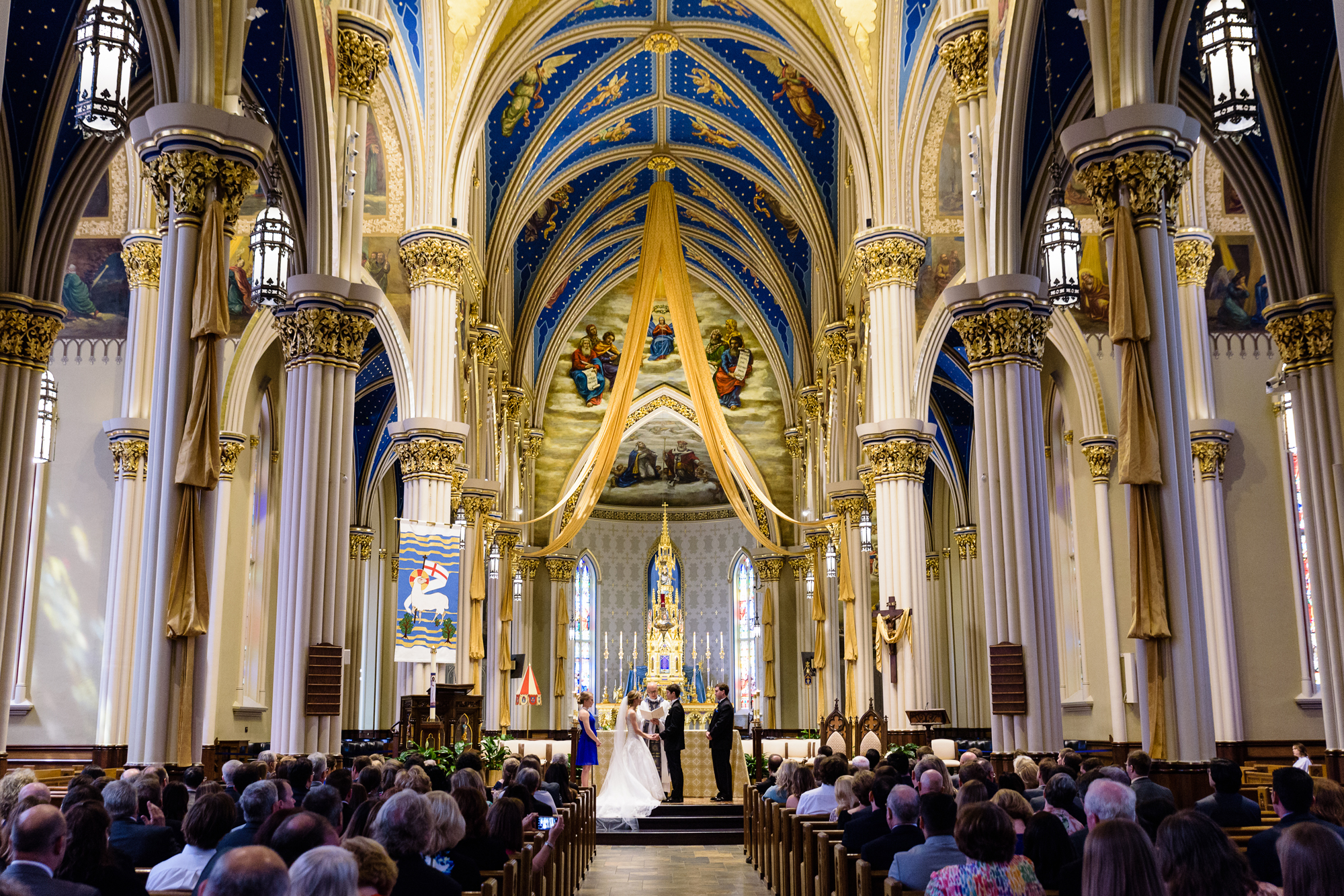 Wedding Ceremony at the Basilica of the Sacred Heart on the campus of Notre Dame