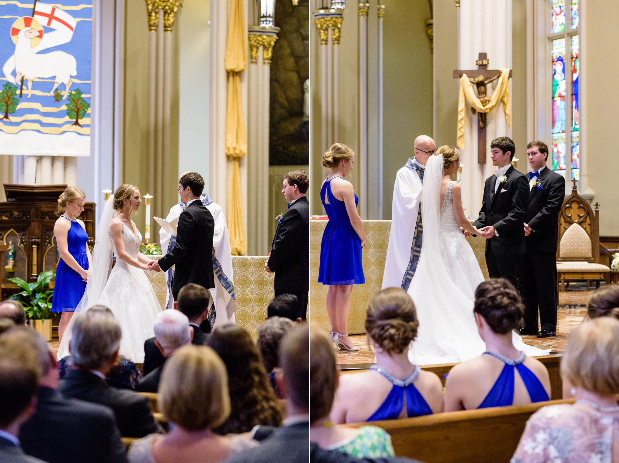 Wedding Ceremony at the Basilica of the Sacred Heart on the campus of Notre Dame