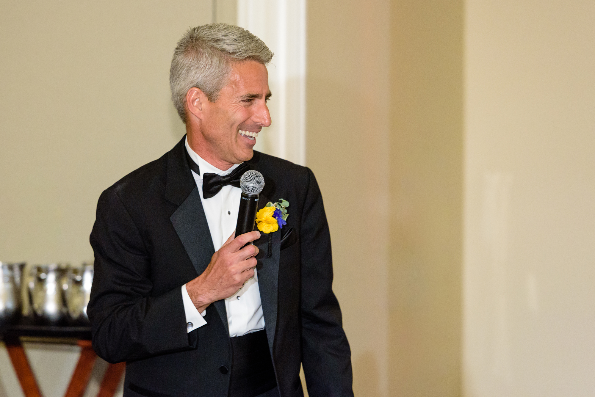 Father of the Bride speech during a wedding reception at the Morris Inn on the campus of Notre Dame