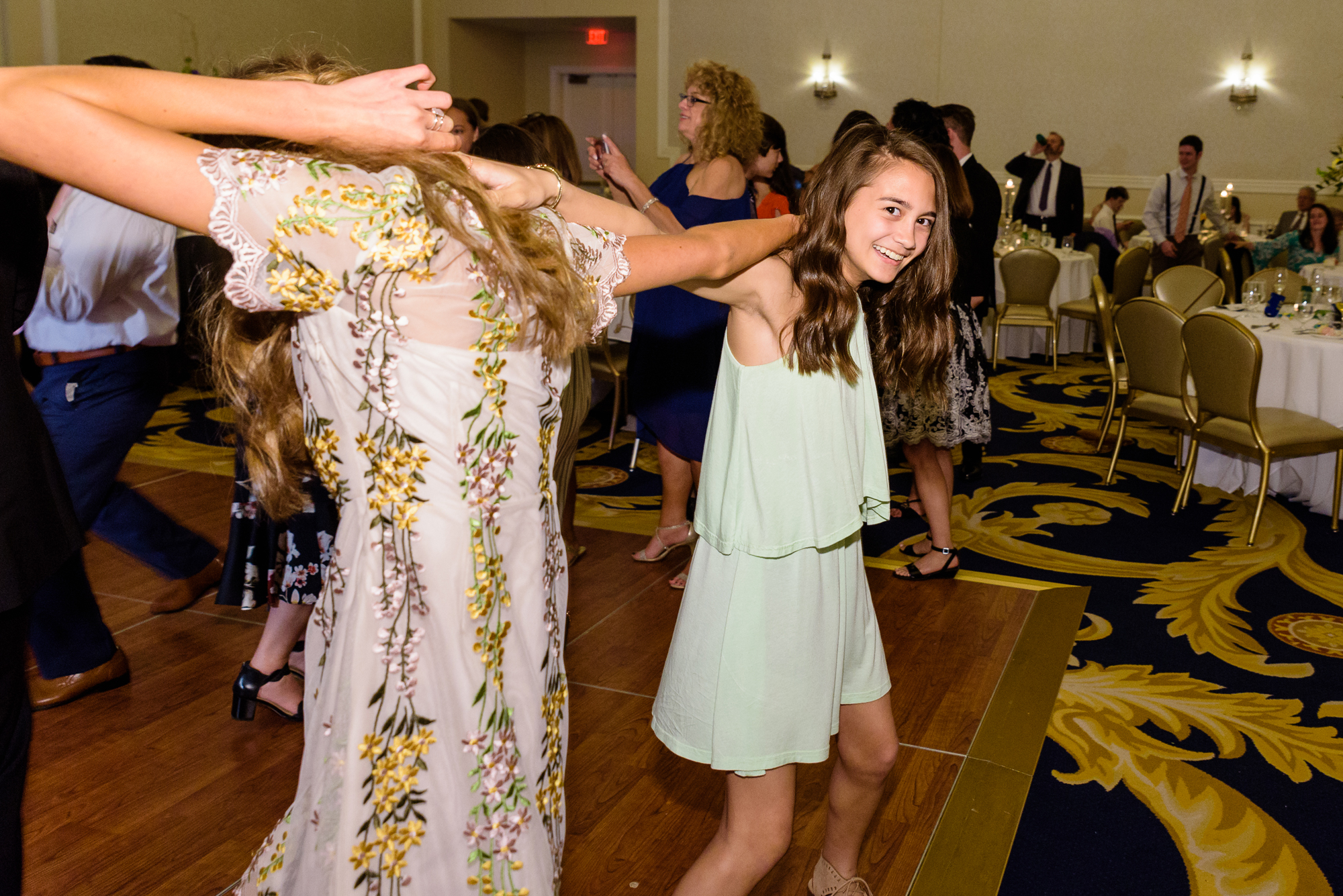 Wedding reception dancing to Bluewater Kings Band at the Morris Inn on the campus of Notre Dame