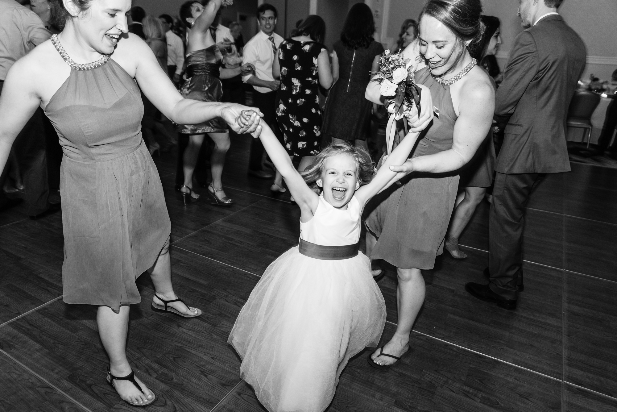 Wedding reception dancing to Bluewater Kings Band at the Morris Inn on the campus of Notre Dame