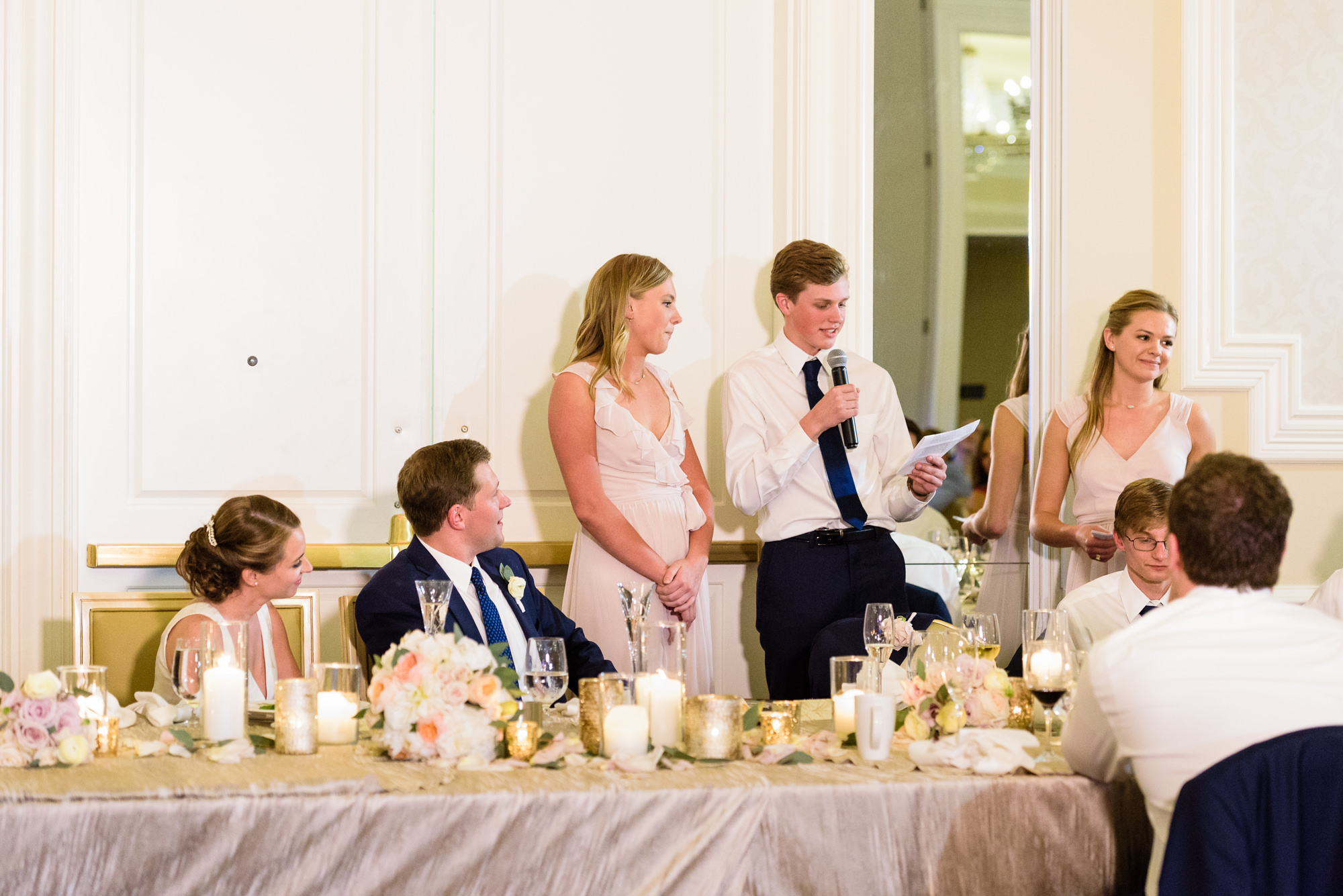 Best Man's speech at a wedding reception at the Morris Inn on the campus of the University of Notre Dame