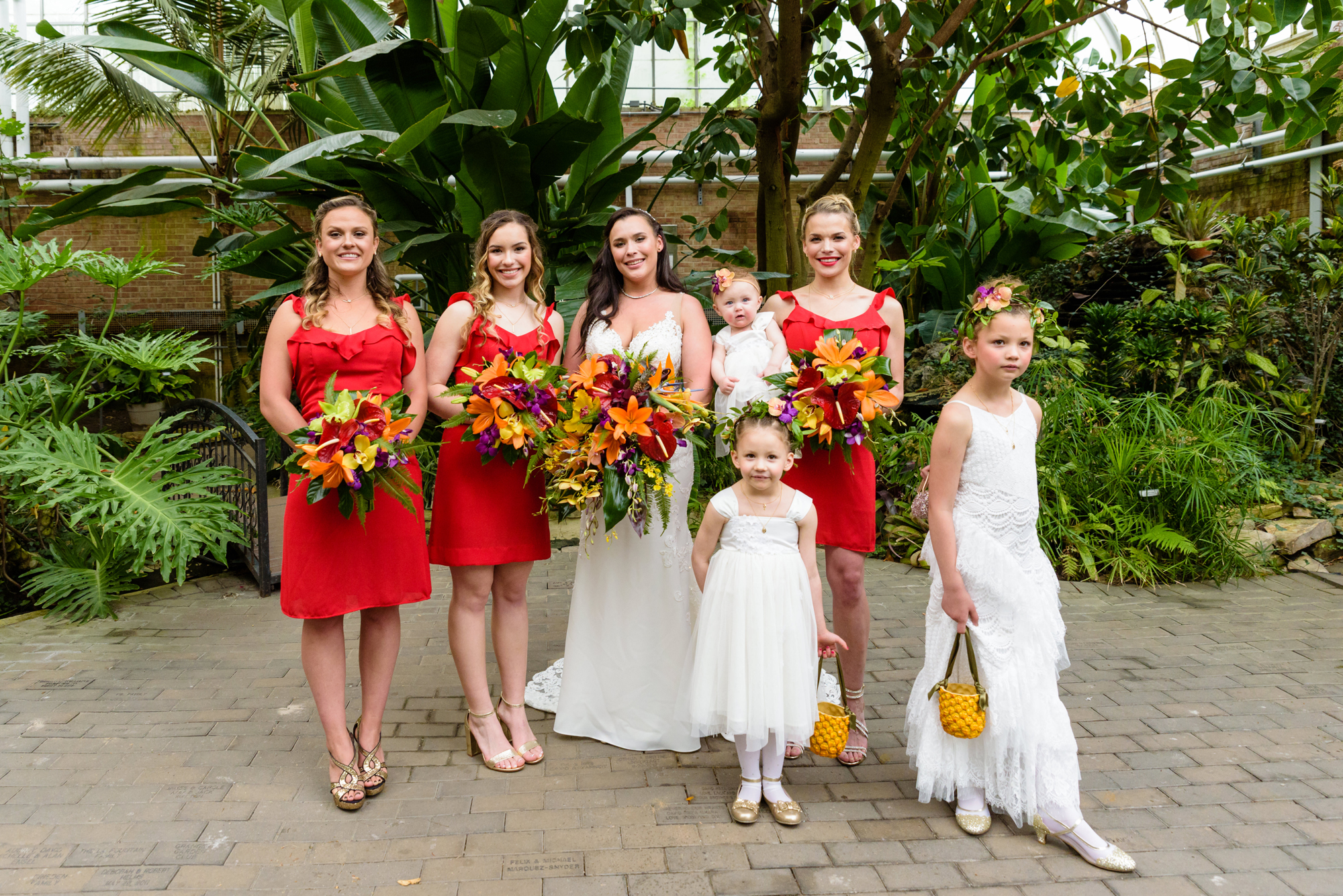 Bridesmaids at Potawatomi Conservatory
