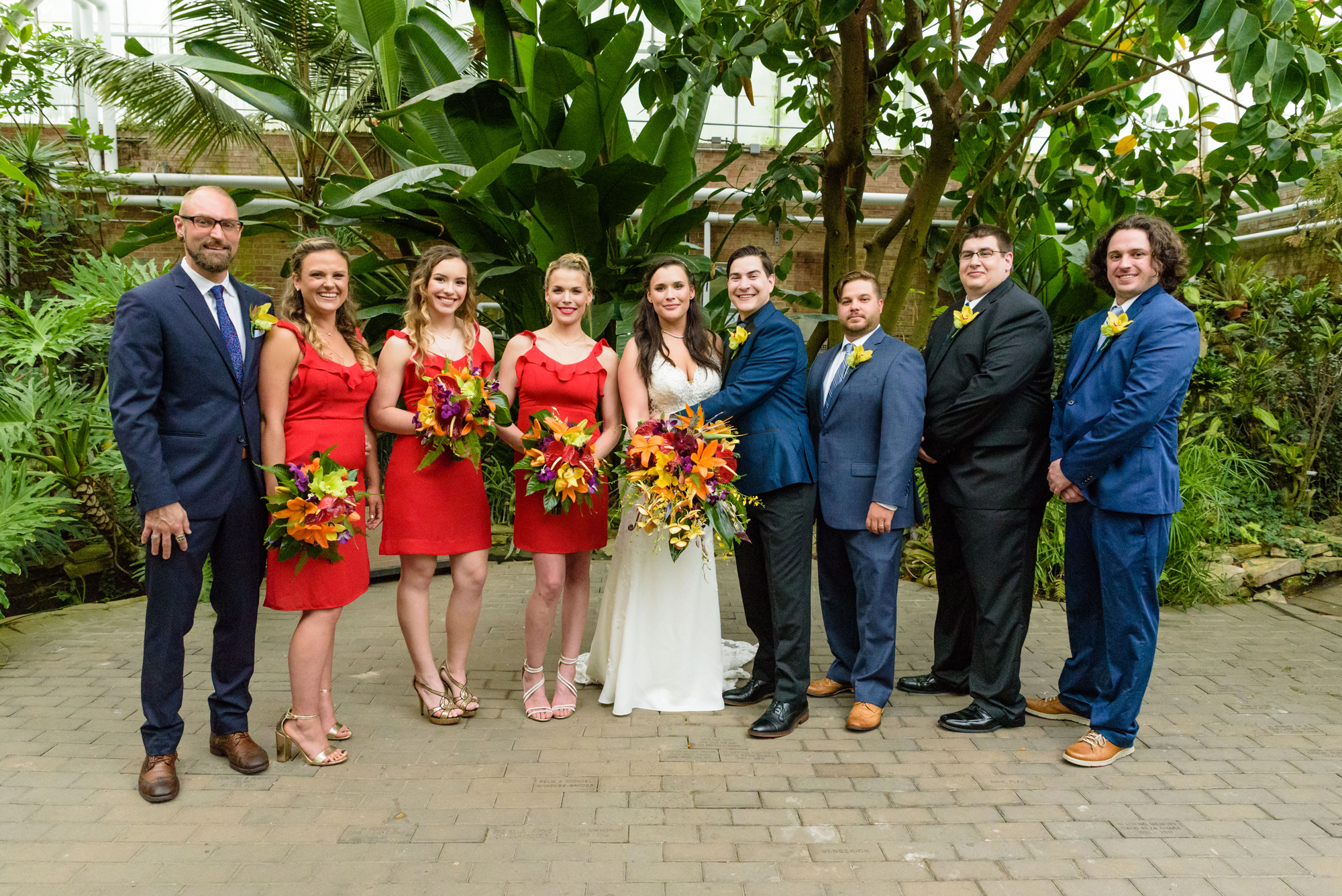 Bridal Party at Potawatomi Conservatory