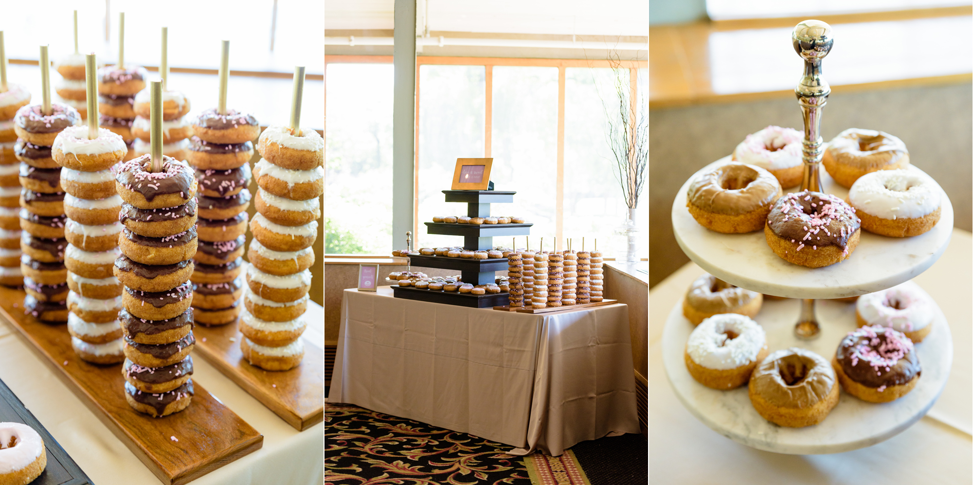 wedding donuts for a wedding reception at Morris Park Country Club