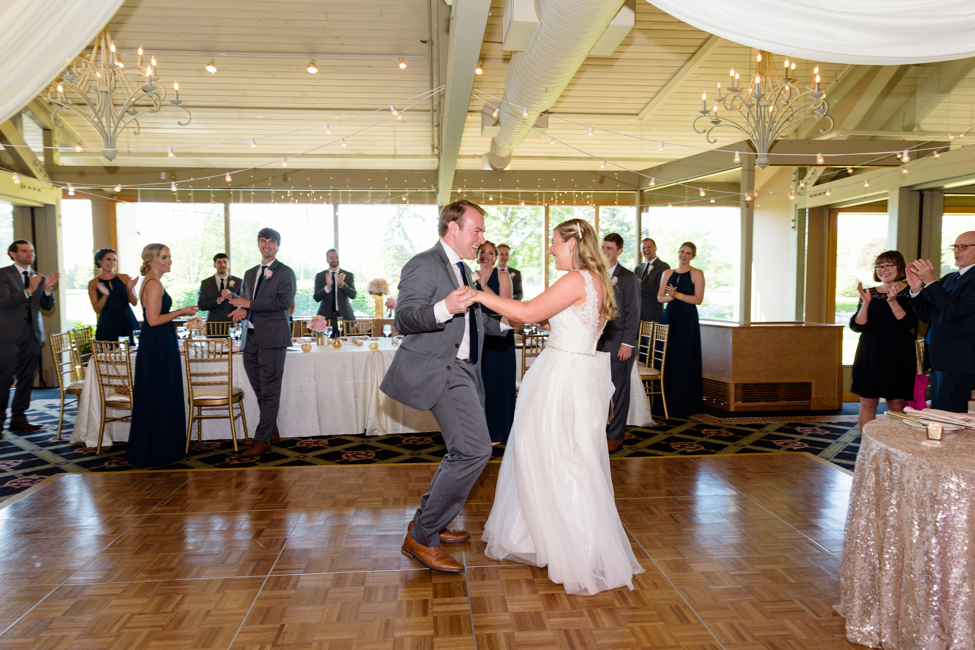 first dance at a wedding reception at Morris Park Country Club