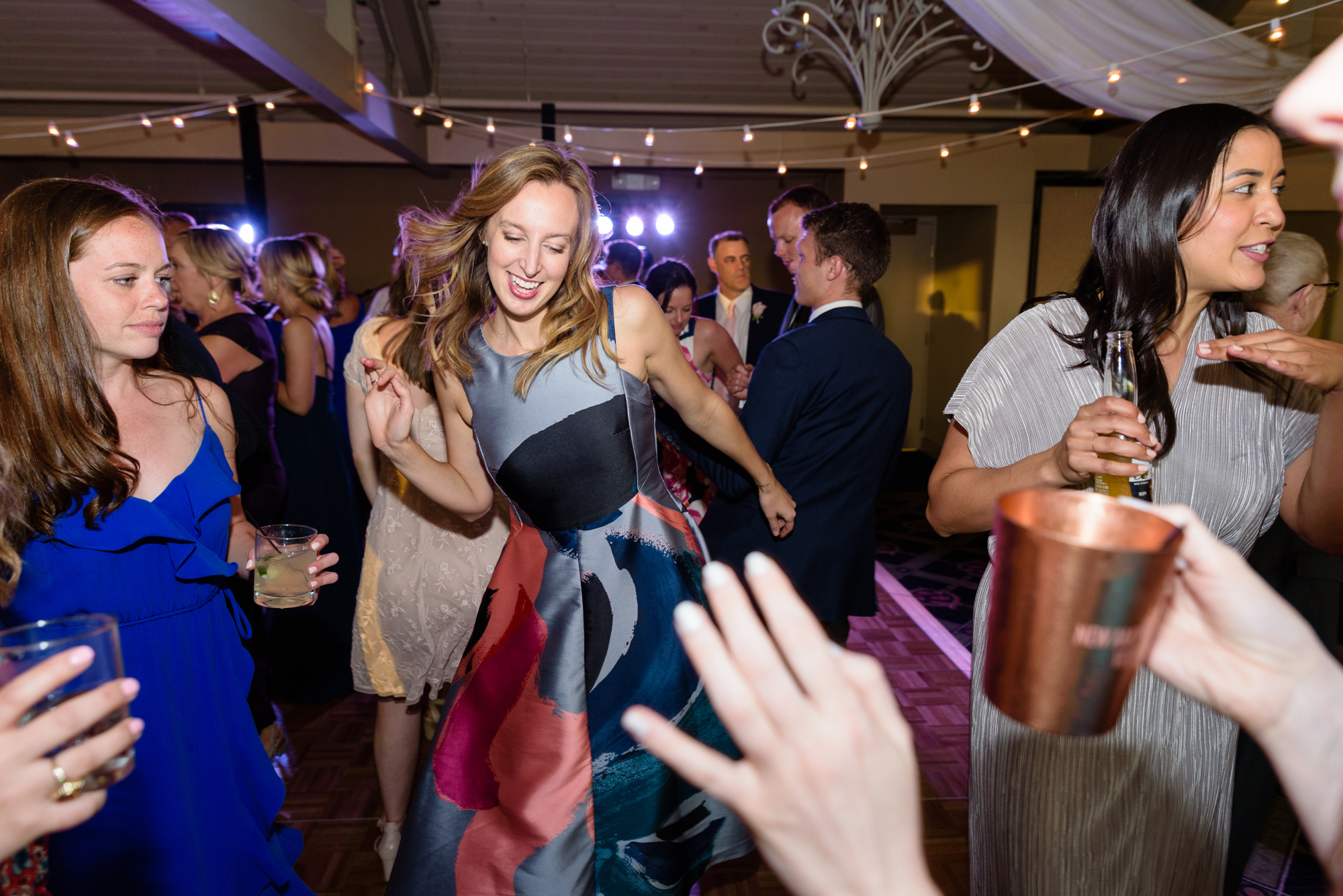 dancing at a wedding reception at Morris Park Country Club