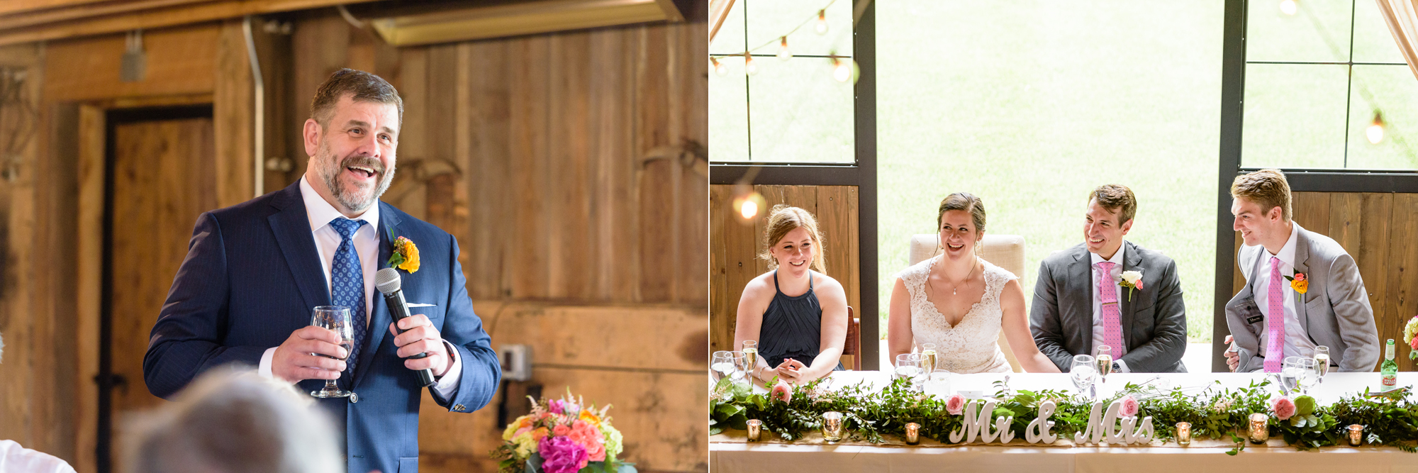 Family welcome at a Wedding reception at the Homestead 1835