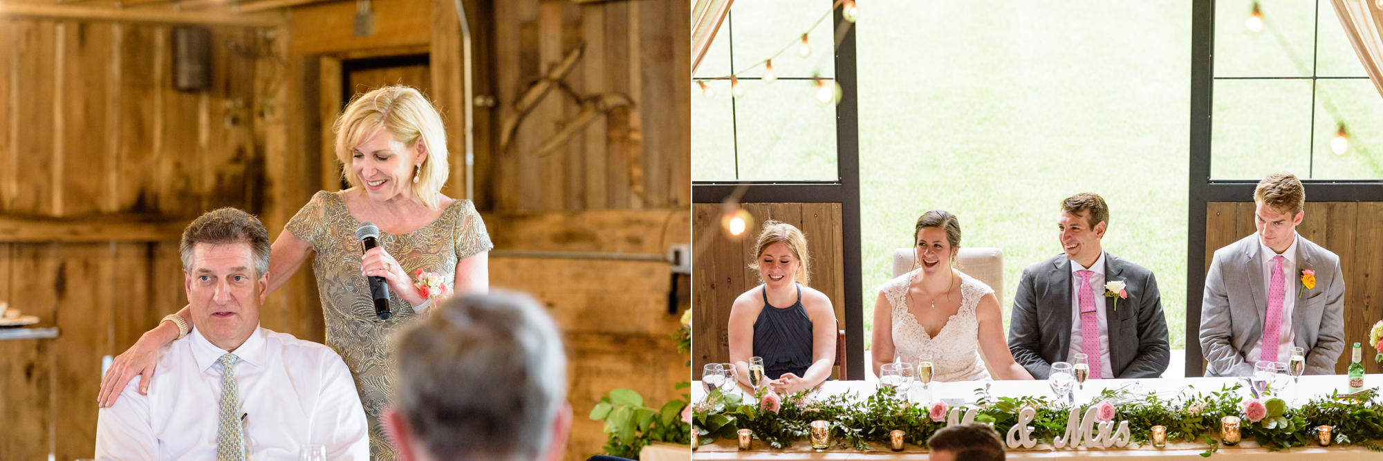 Family welcome at a Wedding reception at the Homestead 1835