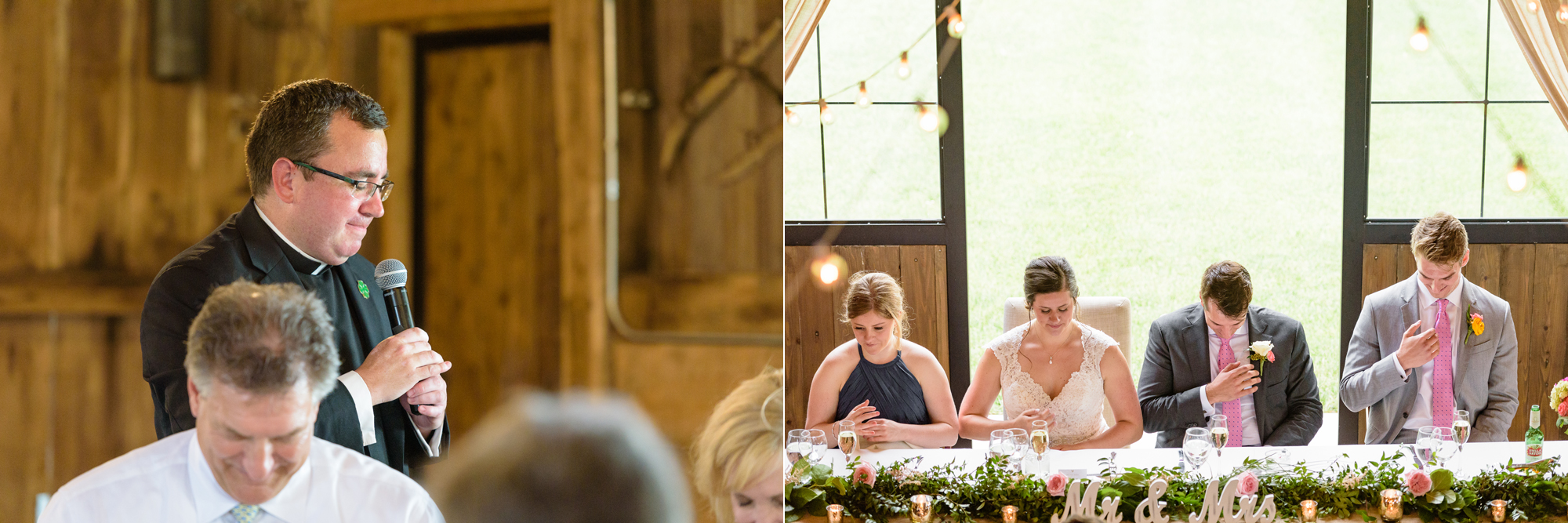 Blessing at a Wedding reception at the Homestead 1835