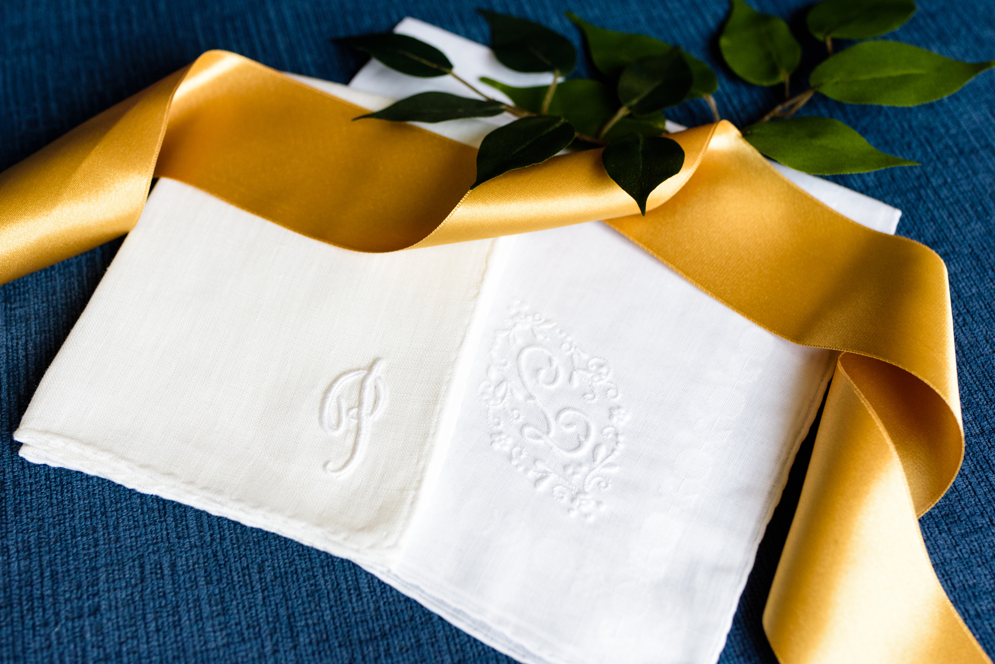 bride & groom's pocket squares for a wedding at the Basilica of the Sacred Heart on the campus of the University of Notre Dame