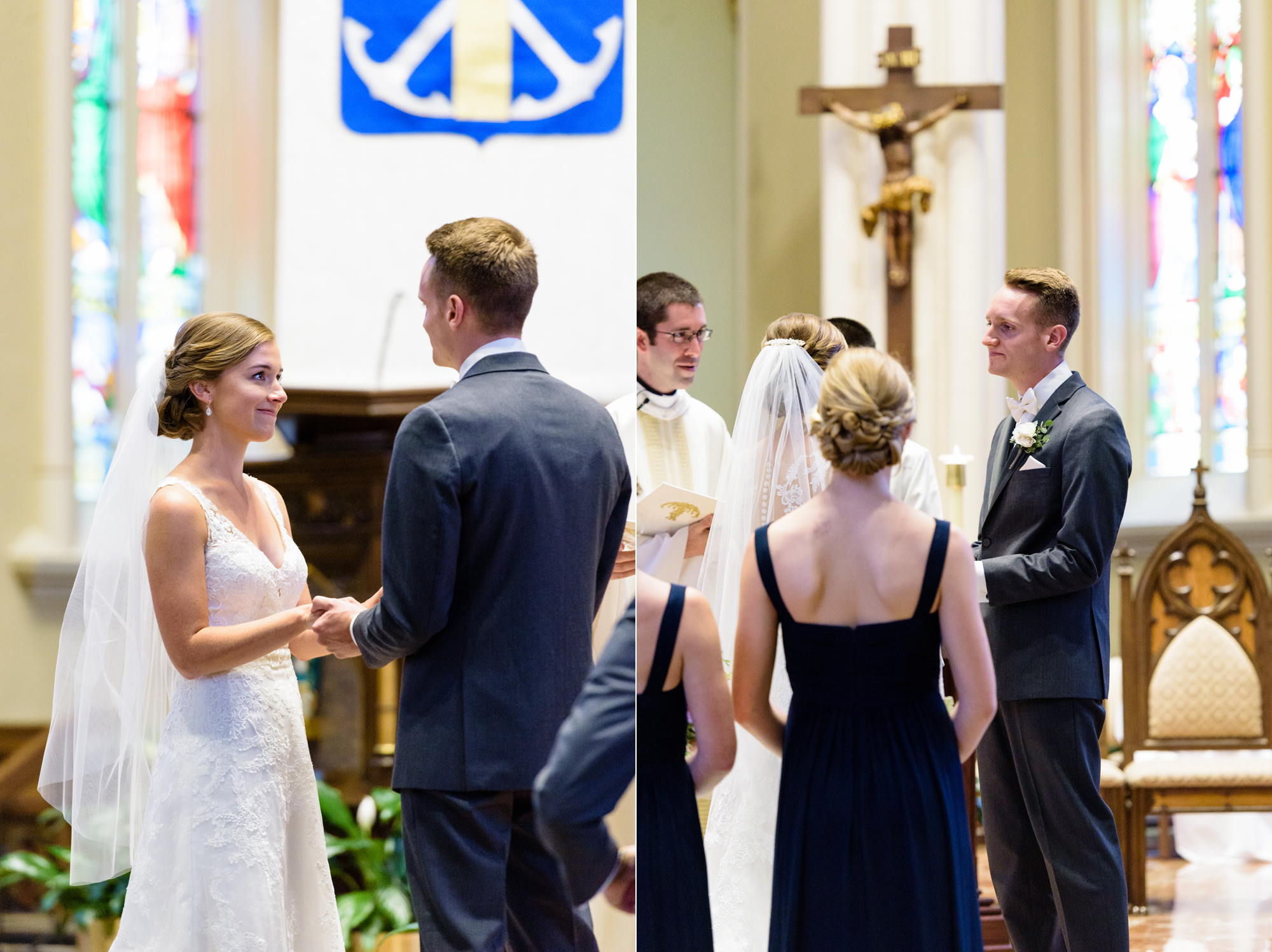 wedding ceremony at the Basilica of the Sacred Heart on the campus of the University of Notre Dame