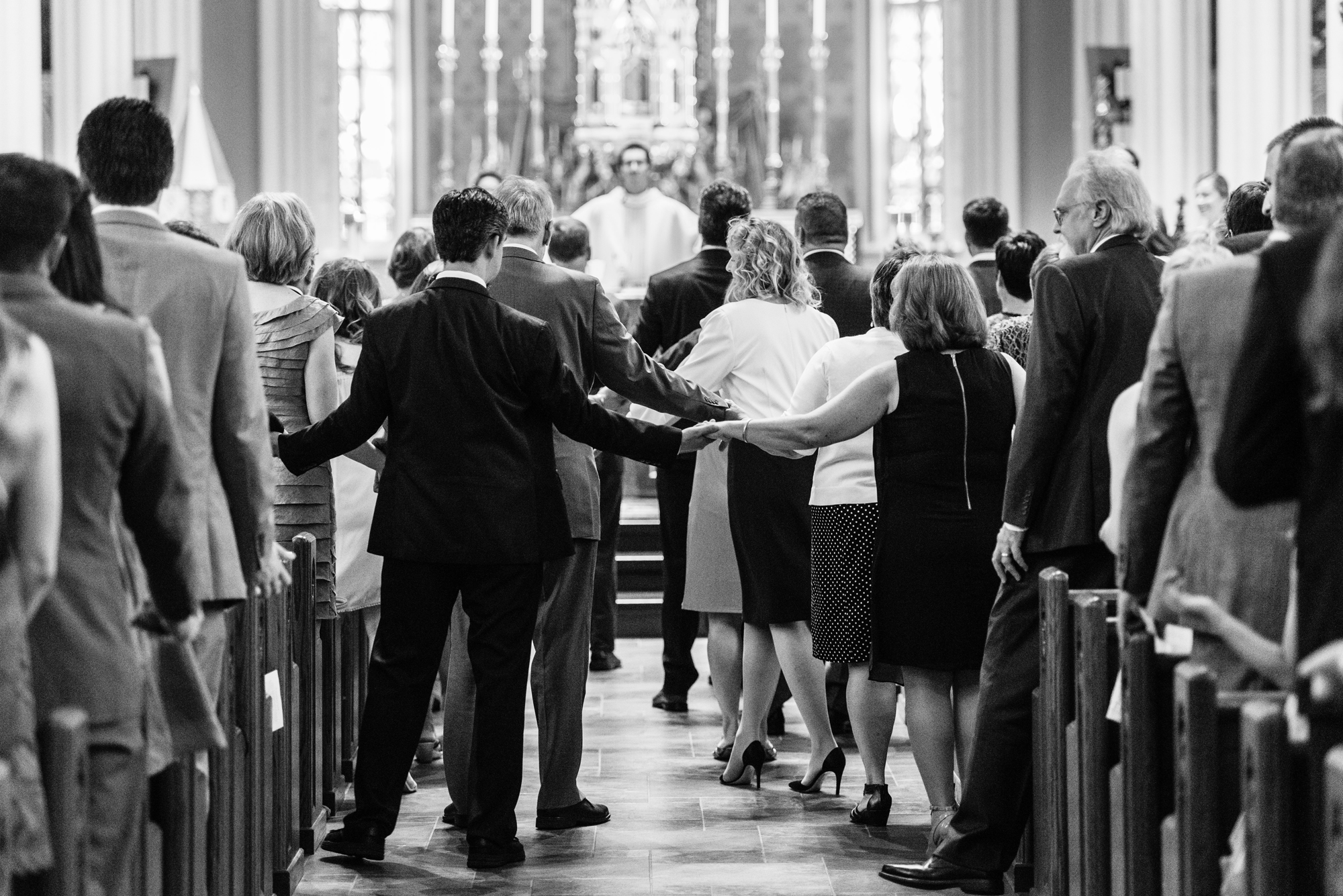 wedding ceremony at the Basilica of the Sacred Heart on the campus of the University of Notre Dame