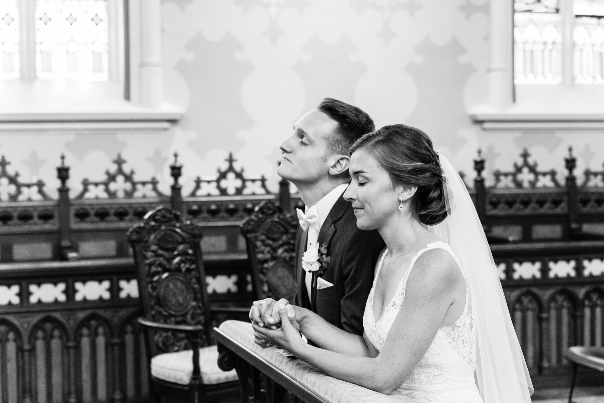 wedding ceremony at the Basilica of the Sacred Heart on the campus of the University of Notre Dame