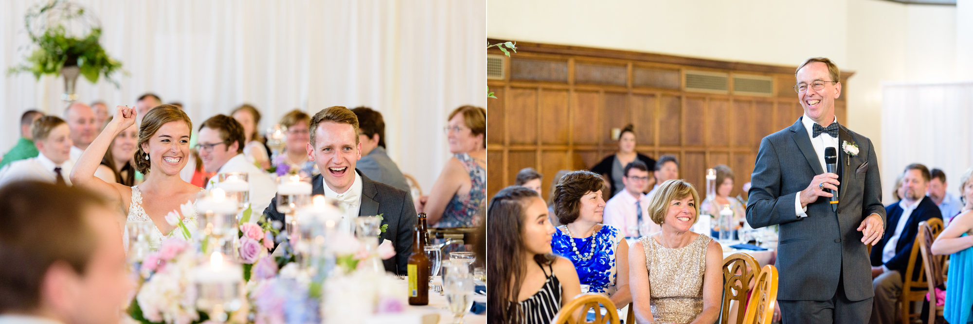 Father of the Bride speech at a Wedding reception in South Dining Hall on the campus of the University of Notre Dame