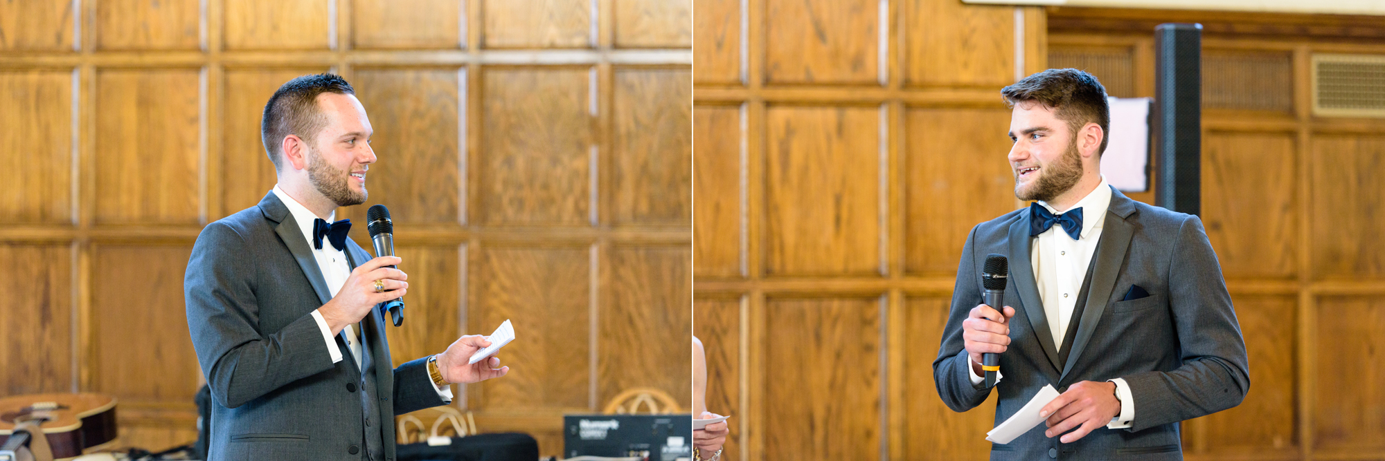 Best Man toast at a Wedding reception in South Dining Hall on the campus of the University of Notre Dame