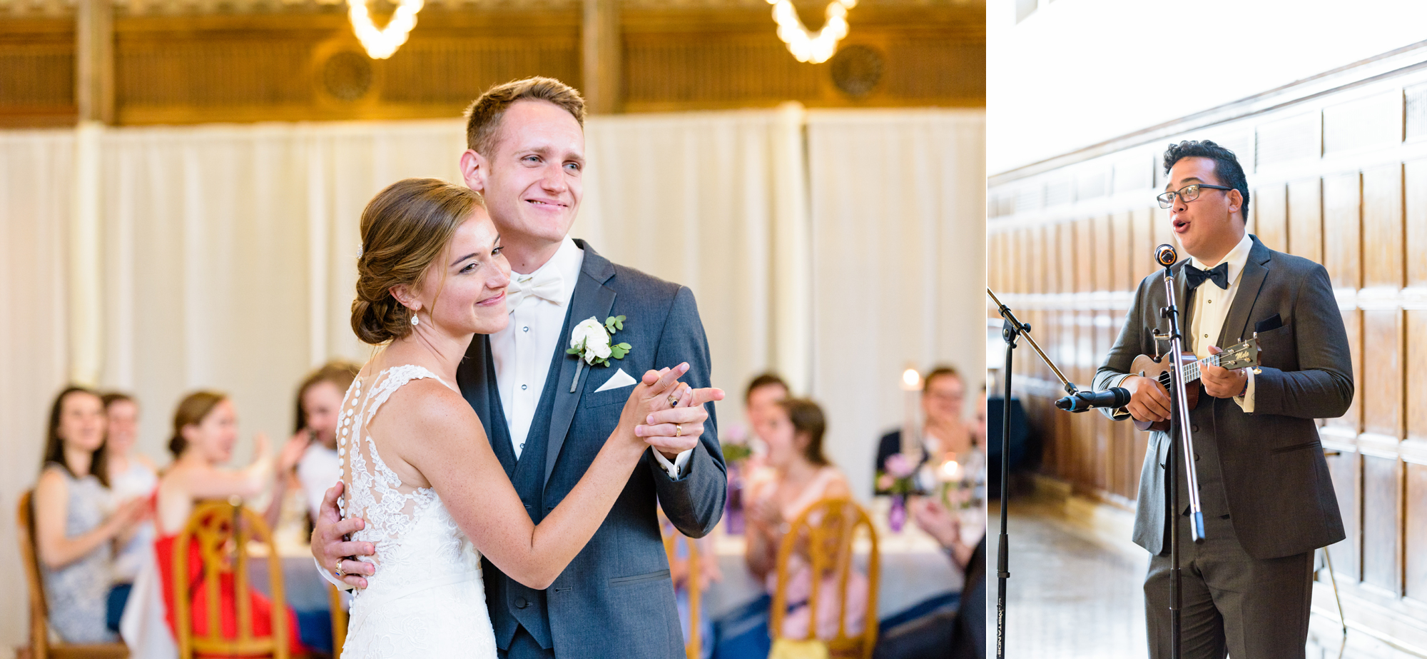 First Dance at a Wedding reception in South Dining Hall on the campus of the University of Notre Dame