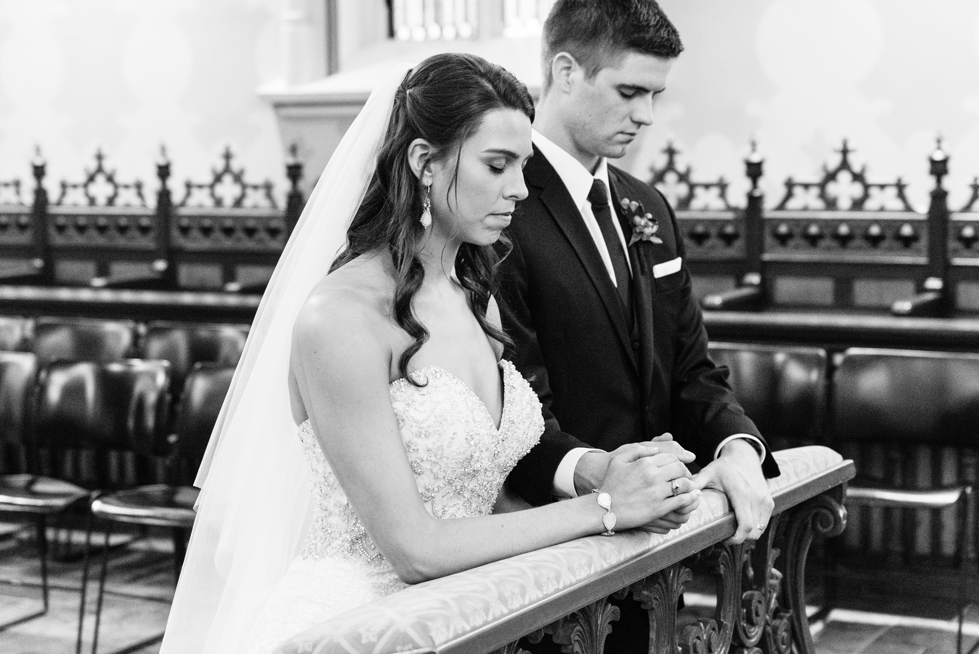 Wedding ceremony at the Basilica of the Sacred Heart on the campus of the University of Notre Dame