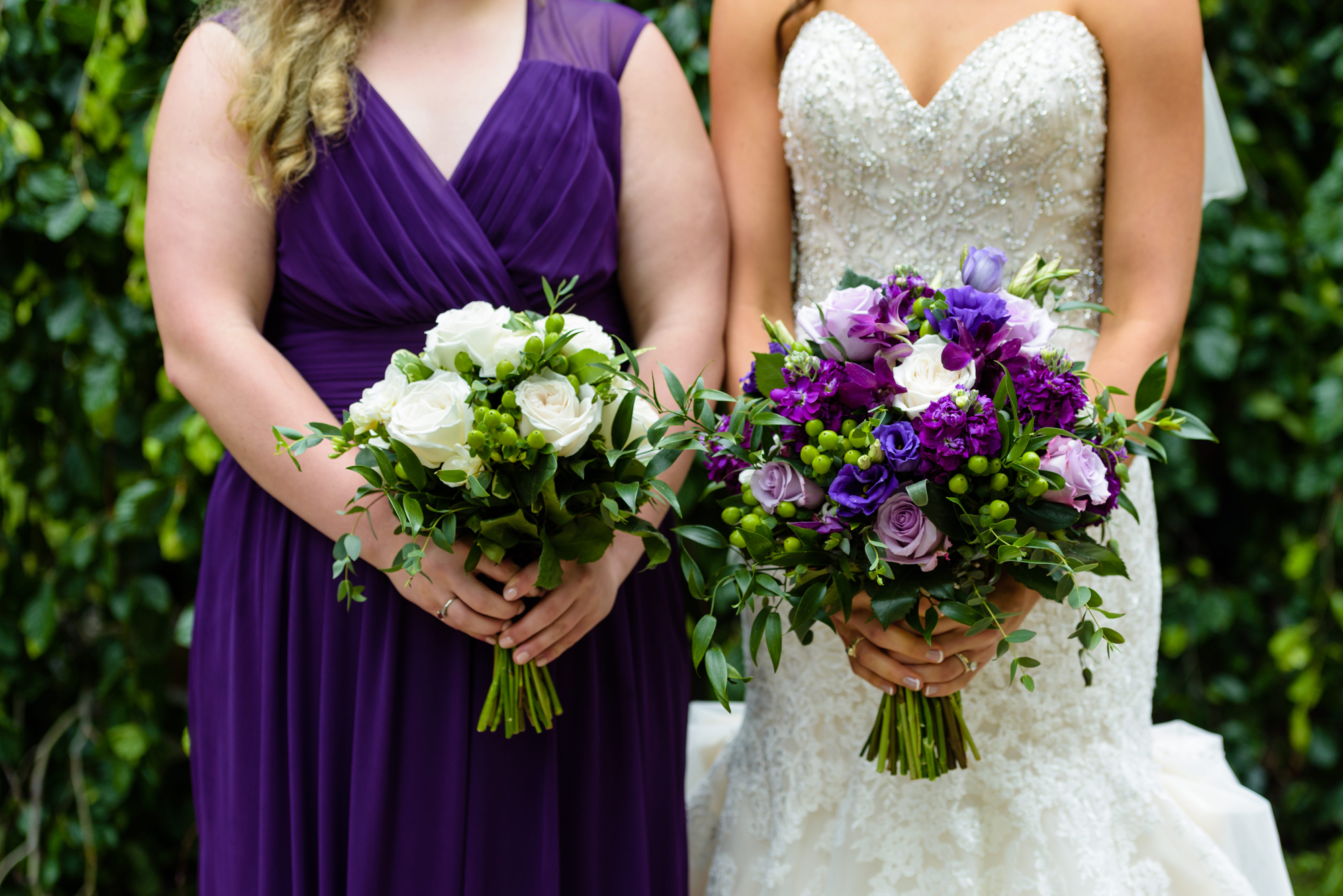 Bridal bouquets by Poppies by Polly for a wedding at the Basilica of the Sacred Heart on the campus of the University of Notre Dame