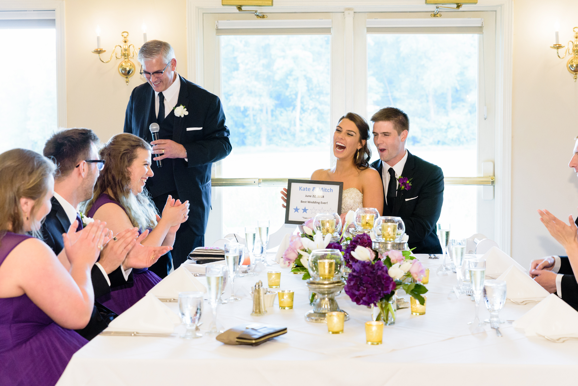 Father of the Bride’s Welcome Toast at a Wedding Reception at Blue Heron at Blackthorn