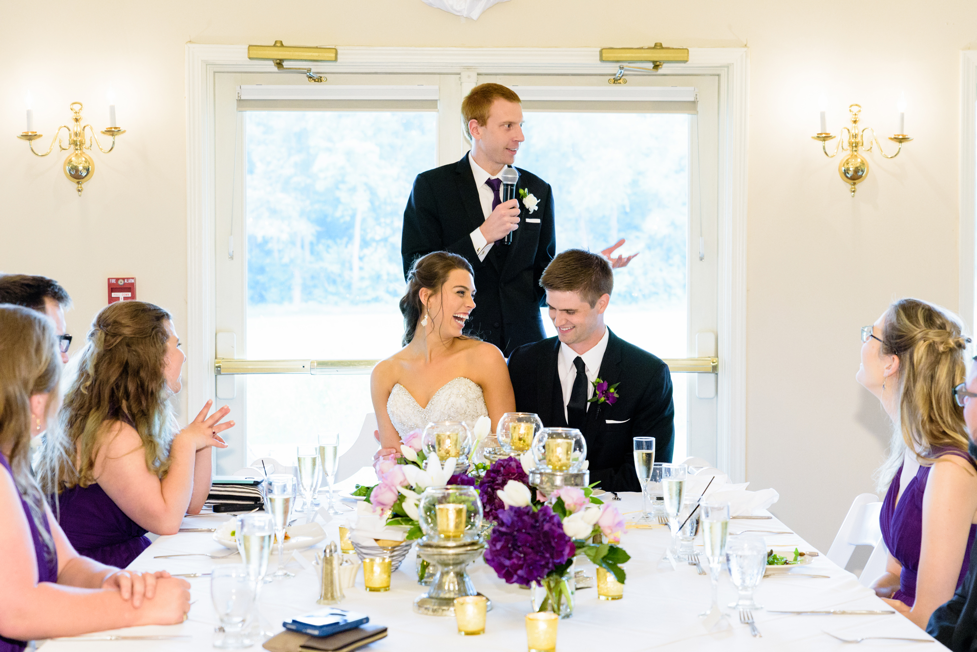 Best Man’s Toast at a Wedding Reception at Blue Heron at Blackthorn