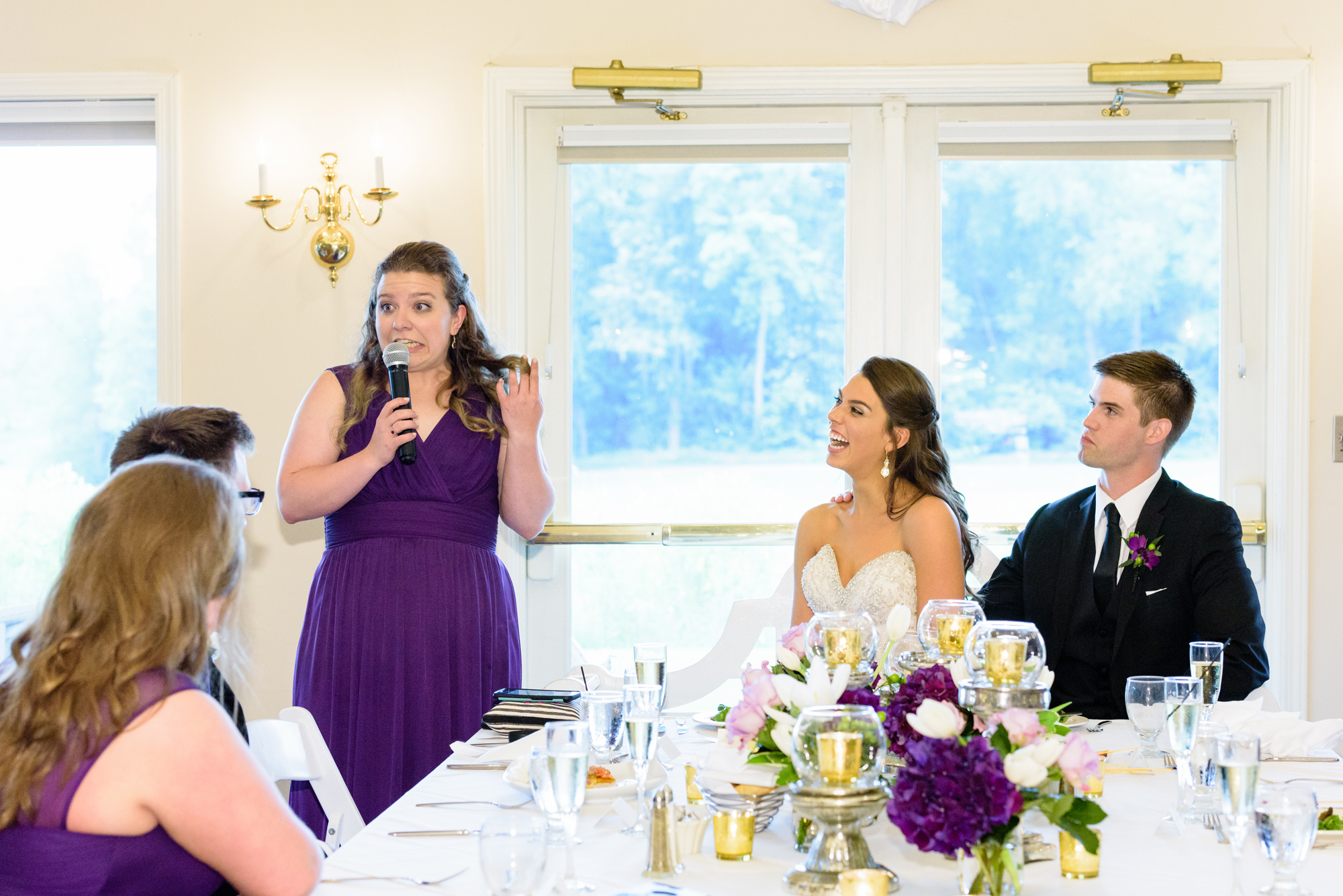 Maid of Honor’s Toast at a Wedding Reception at Blue Heron at Blackthorn