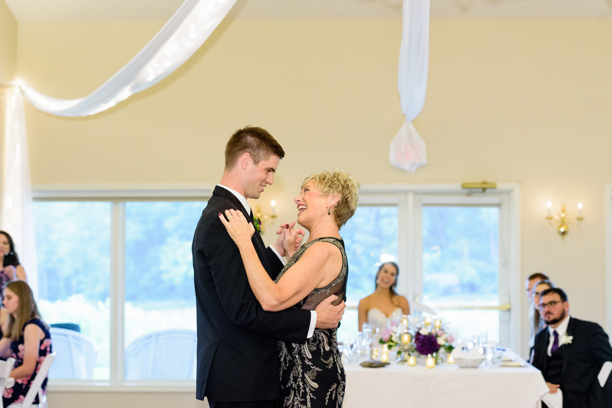 Mother Son first dance at a Wedding Reception at Blue Heron at Blackthorn