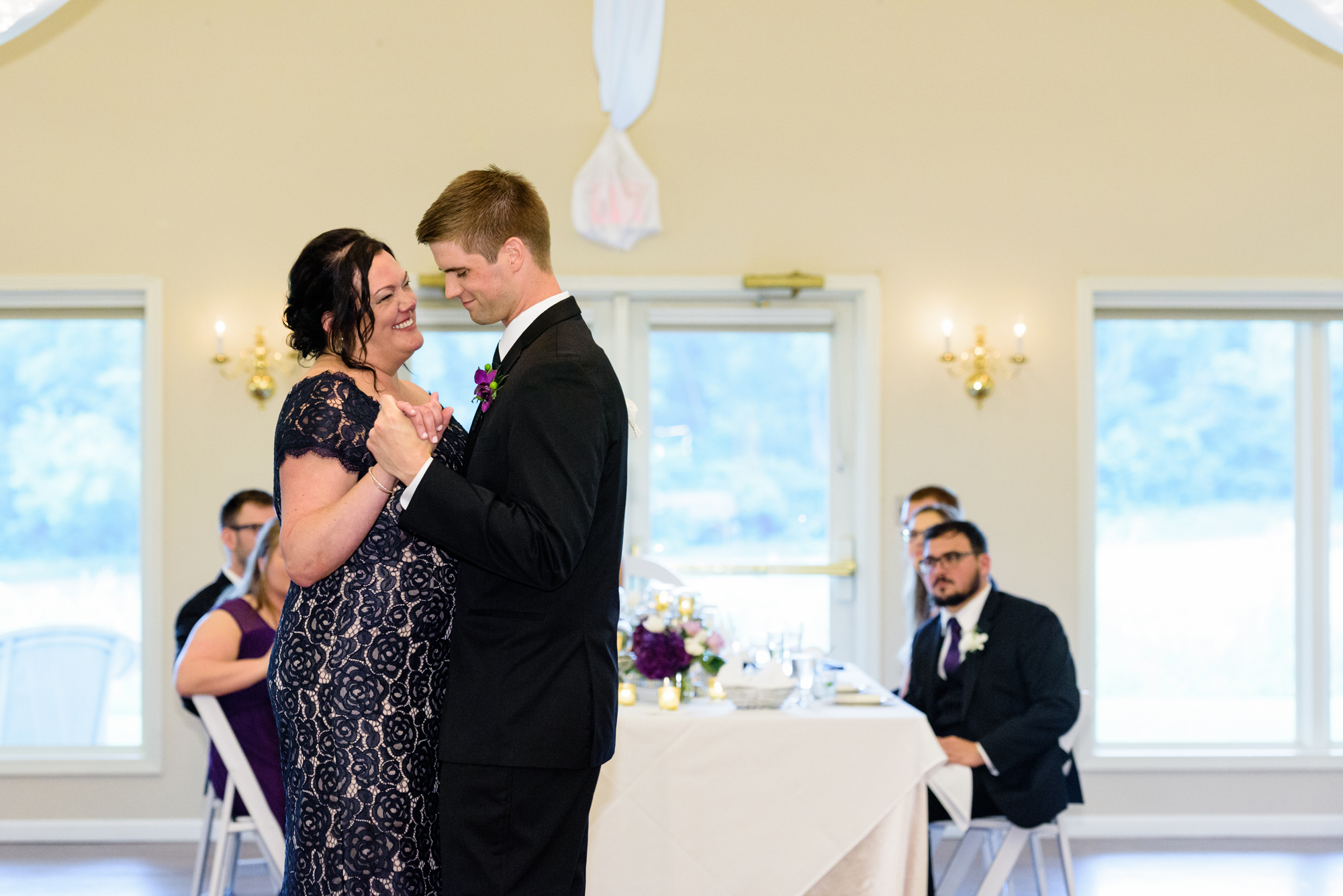 Mother Son first dance at a Wedding Reception at Blue Heron at Blackthorn