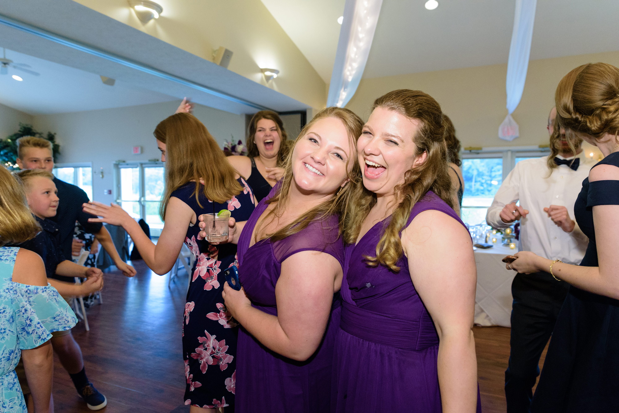 Open Dancefloor at a Wedding Reception at Blue Heron at Blackthorn