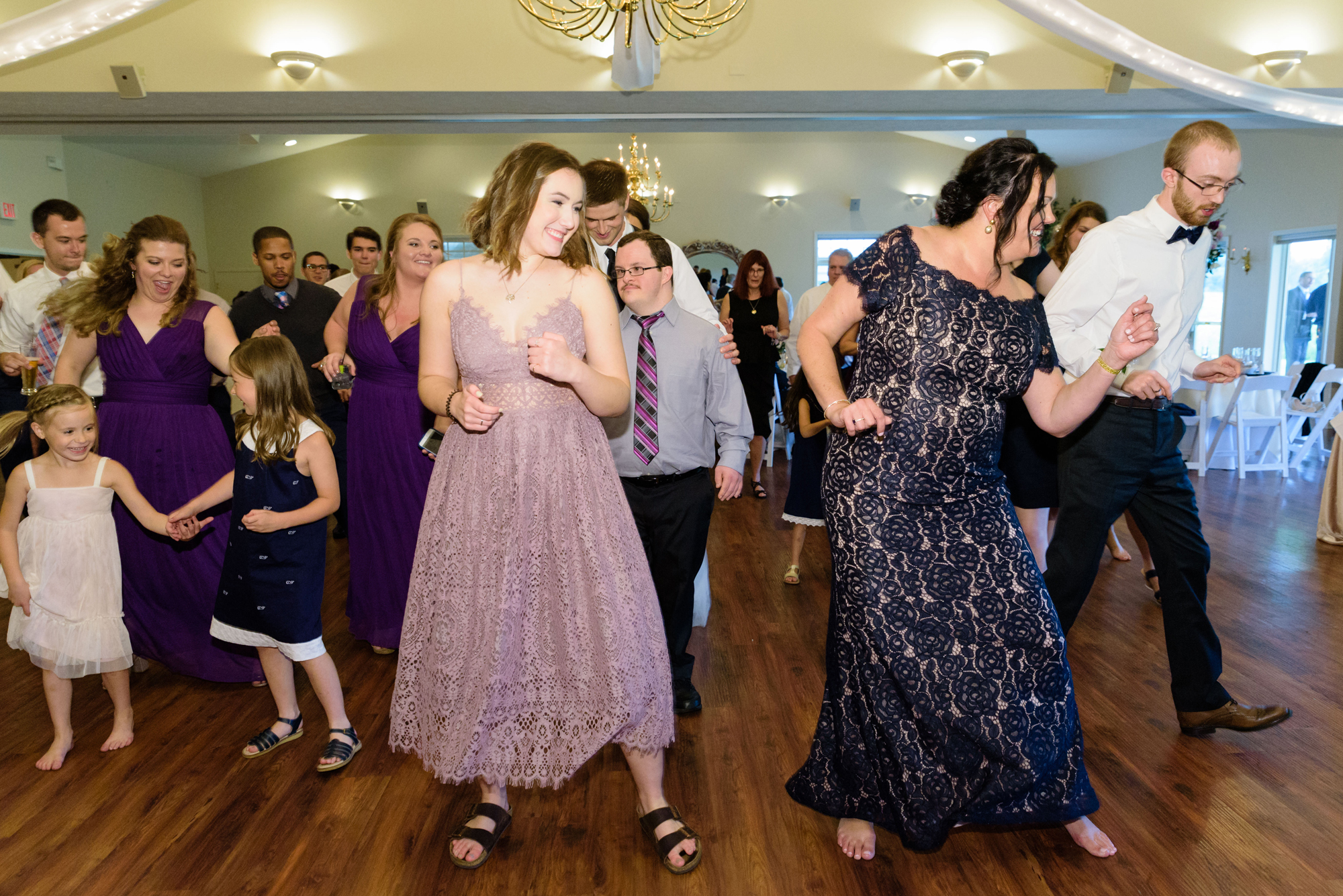 Open Dancefloor at a Wedding Reception at Blue Heron at Blackthorn