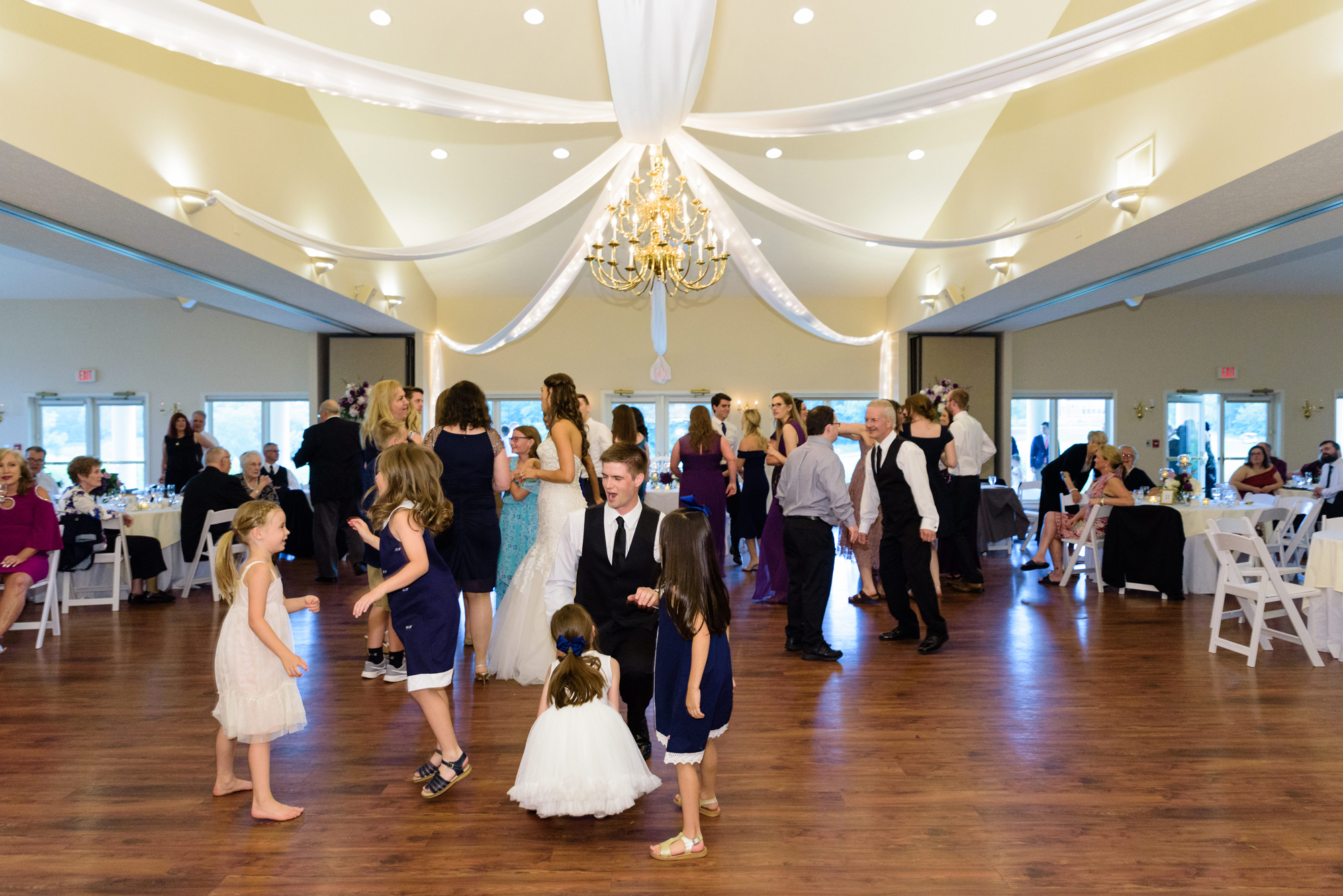 Open Dancefloor at a Wedding Reception at Blue Heron at Blackthorn