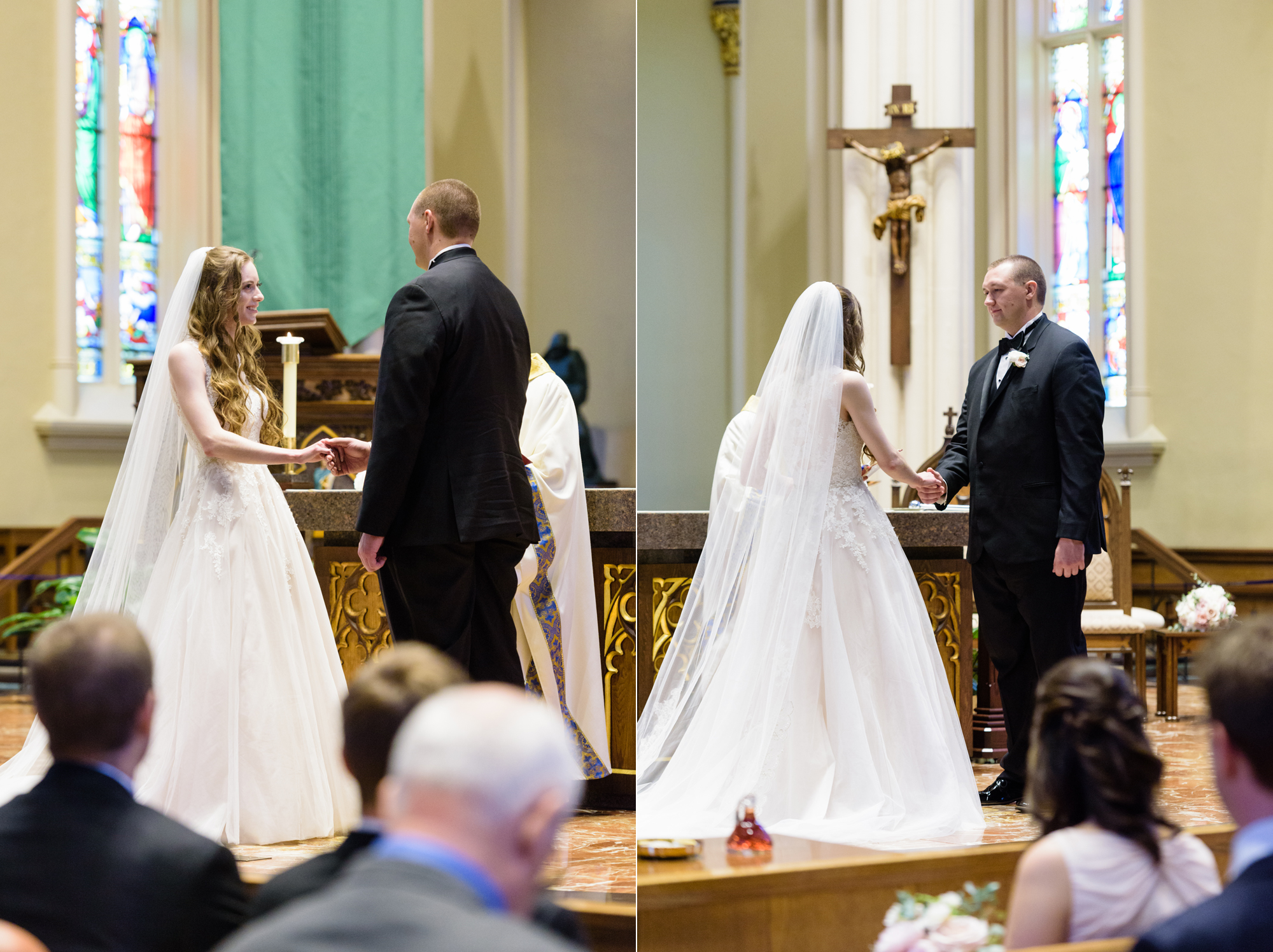 Wedding ceremony at the Basilica of the Sacred Heart on the campus of the University of Notre Dame