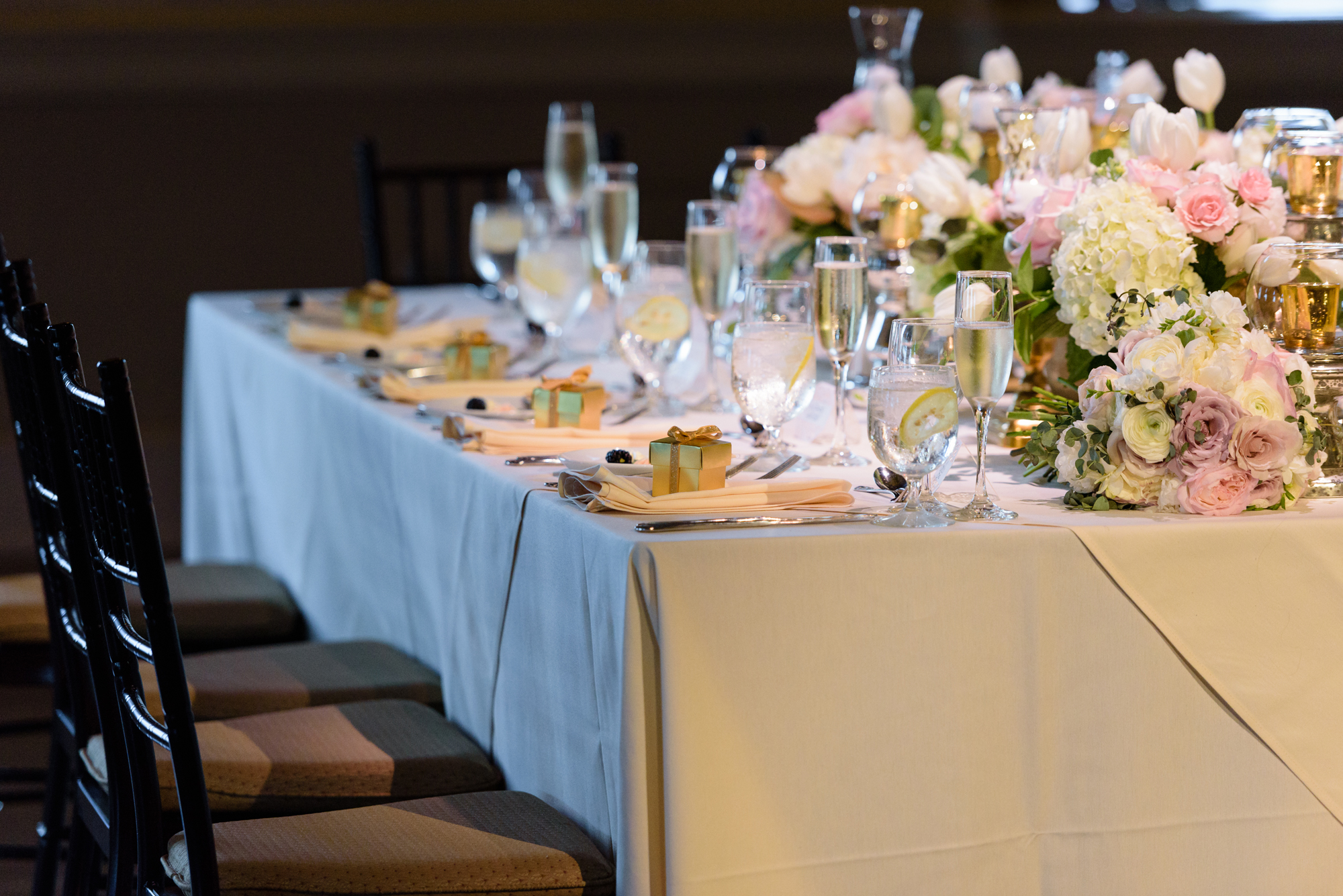 Wedding Reception details at the Palais Royale