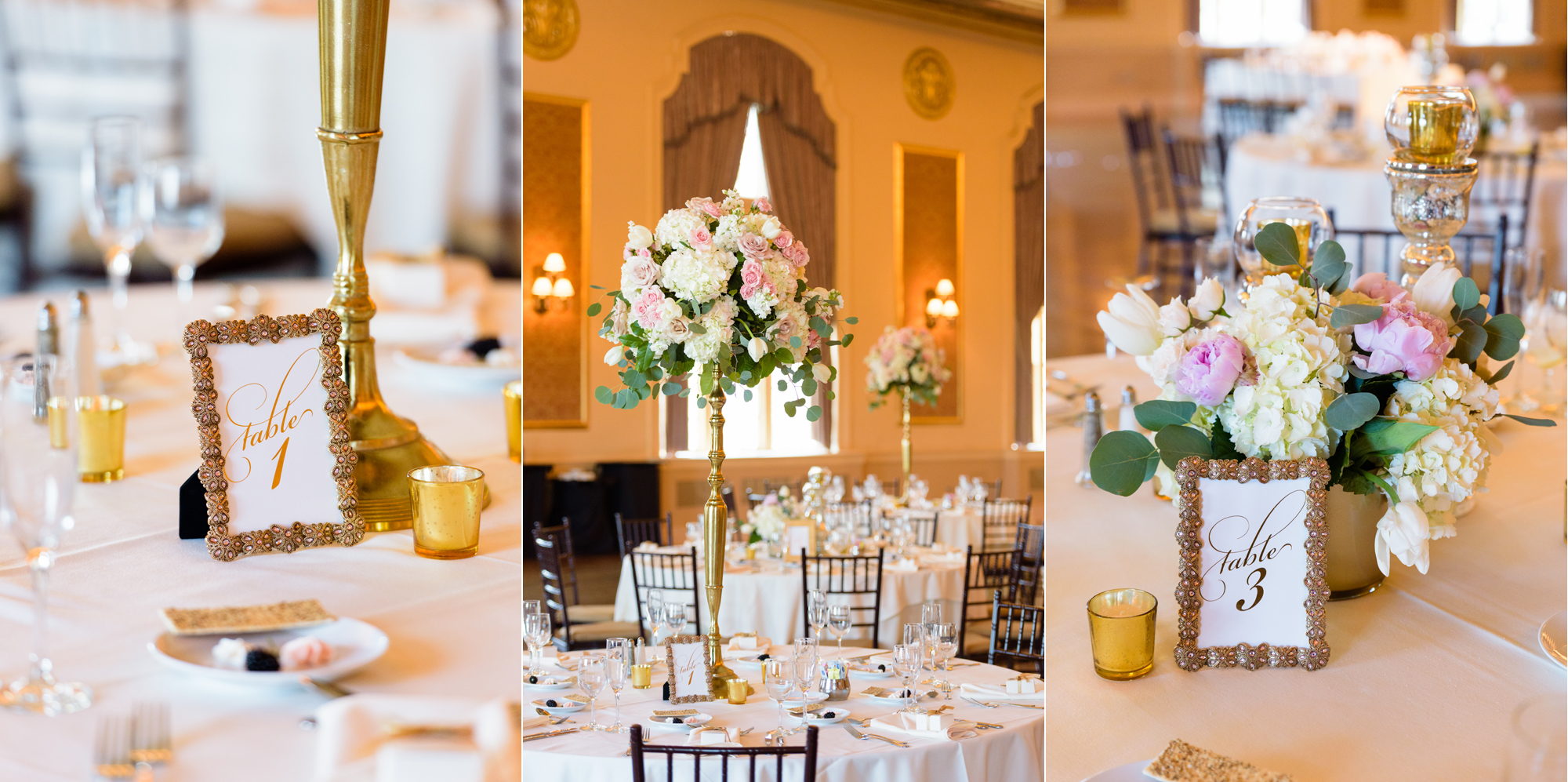 Wedding Reception details at the Palais Royale