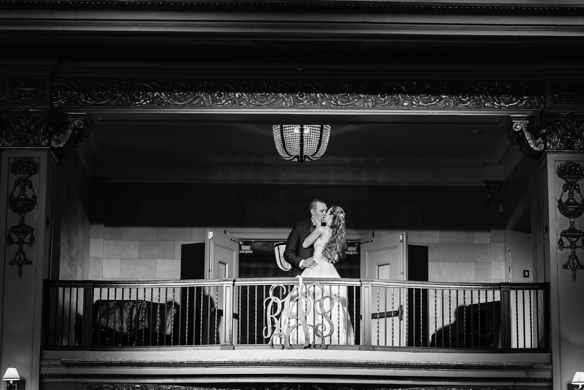 Bride & Groom enter their Wedding Reception at the Palais Royale