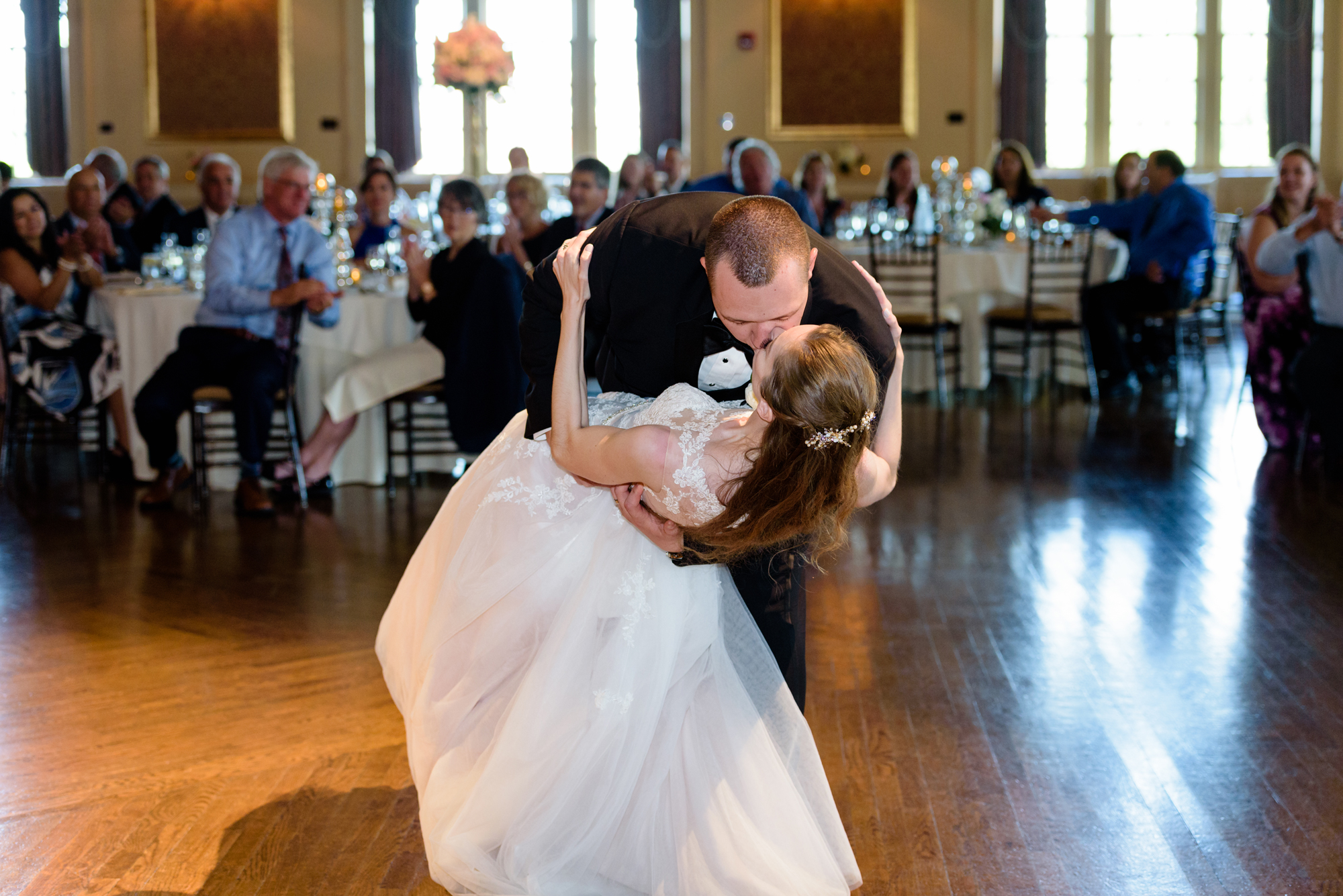 Bride & Groom’s first dance at a Wedding Reception at Palais Royale