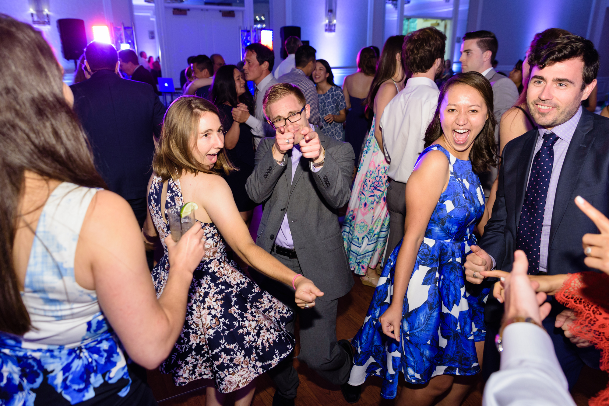 Open Dance floor at a Wedding Reception at Morris Inn