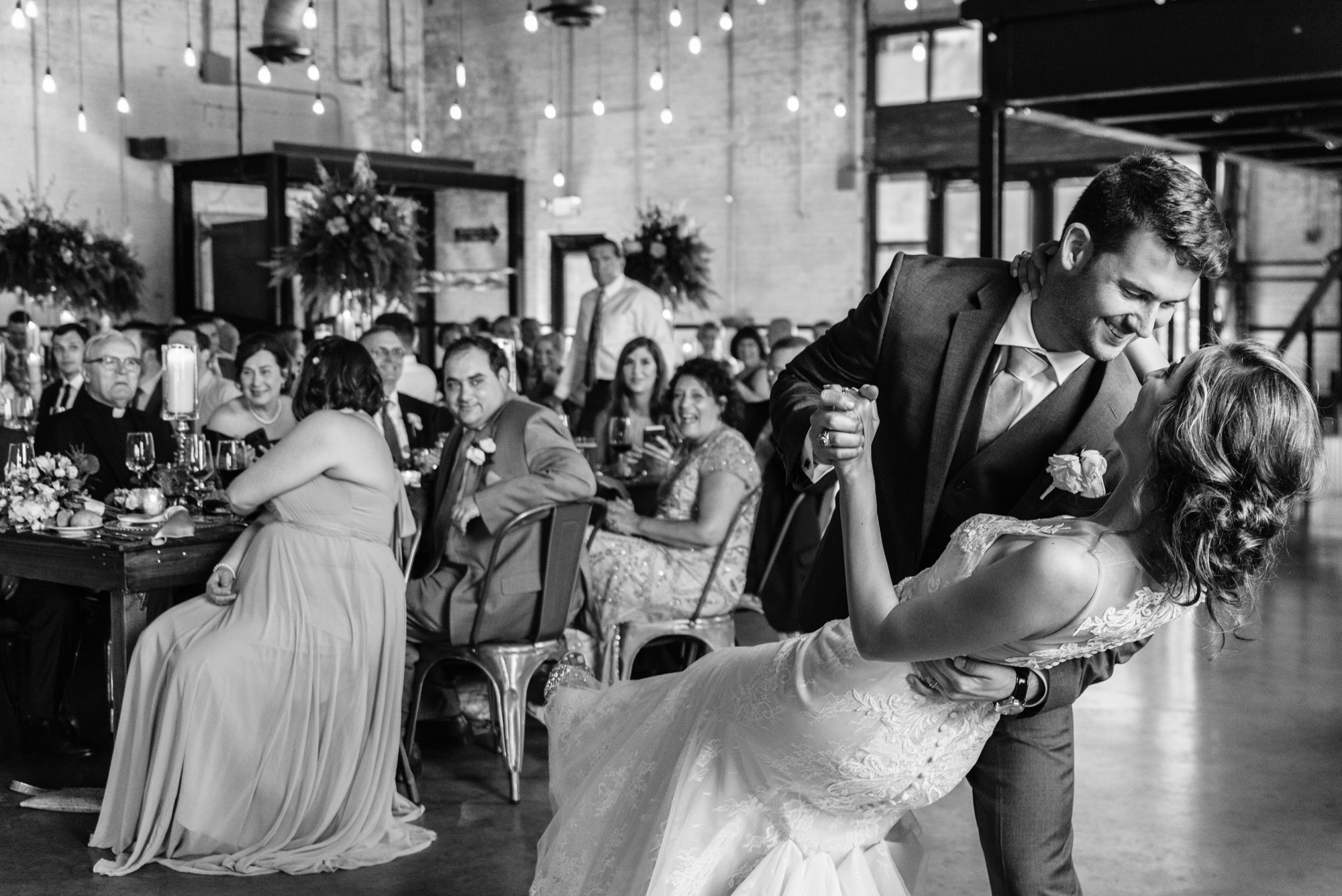 Bride & Groom’s first dance at a Wedding Reception at The Brick