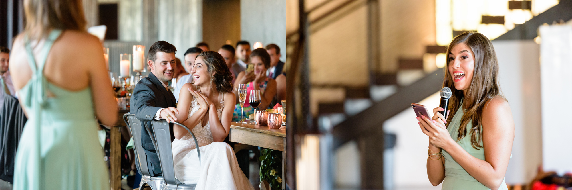 Maid of Honor’s Toast at a Wedding Reception at The Brick