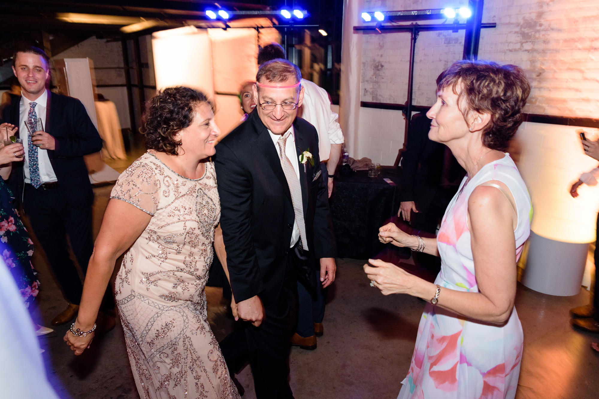 Open Dance floor at a Wedding Reception at The Brick