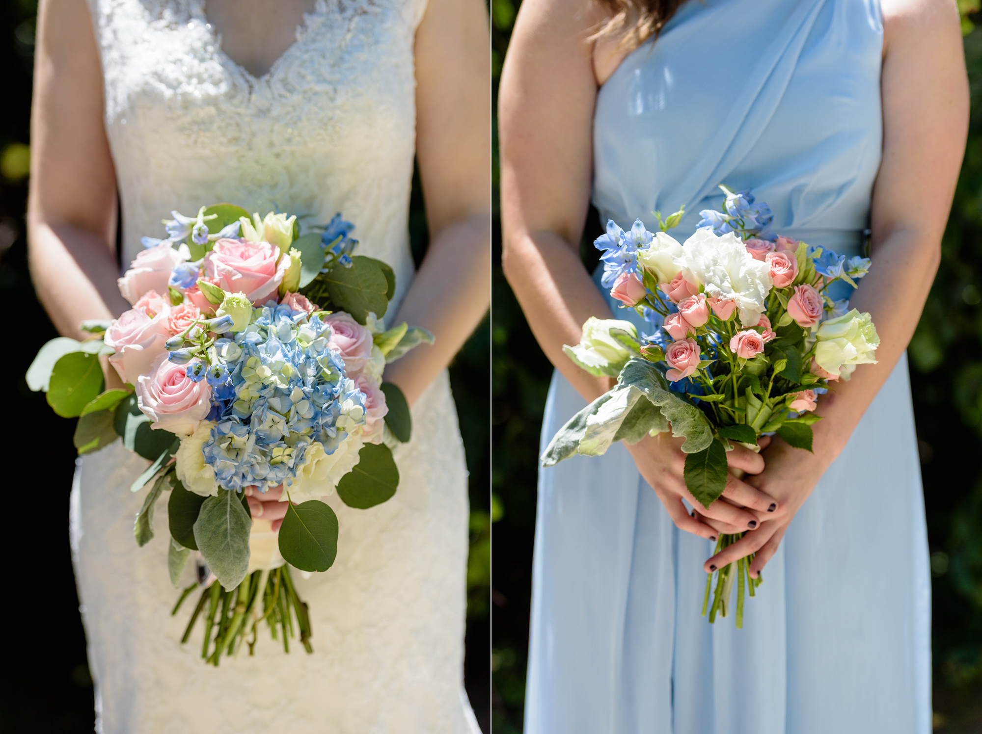 Bridal bouquets by Small Town Weddings for a wedding at the Basilica of the Sacred Heart on the campus of the University of Notre Dame