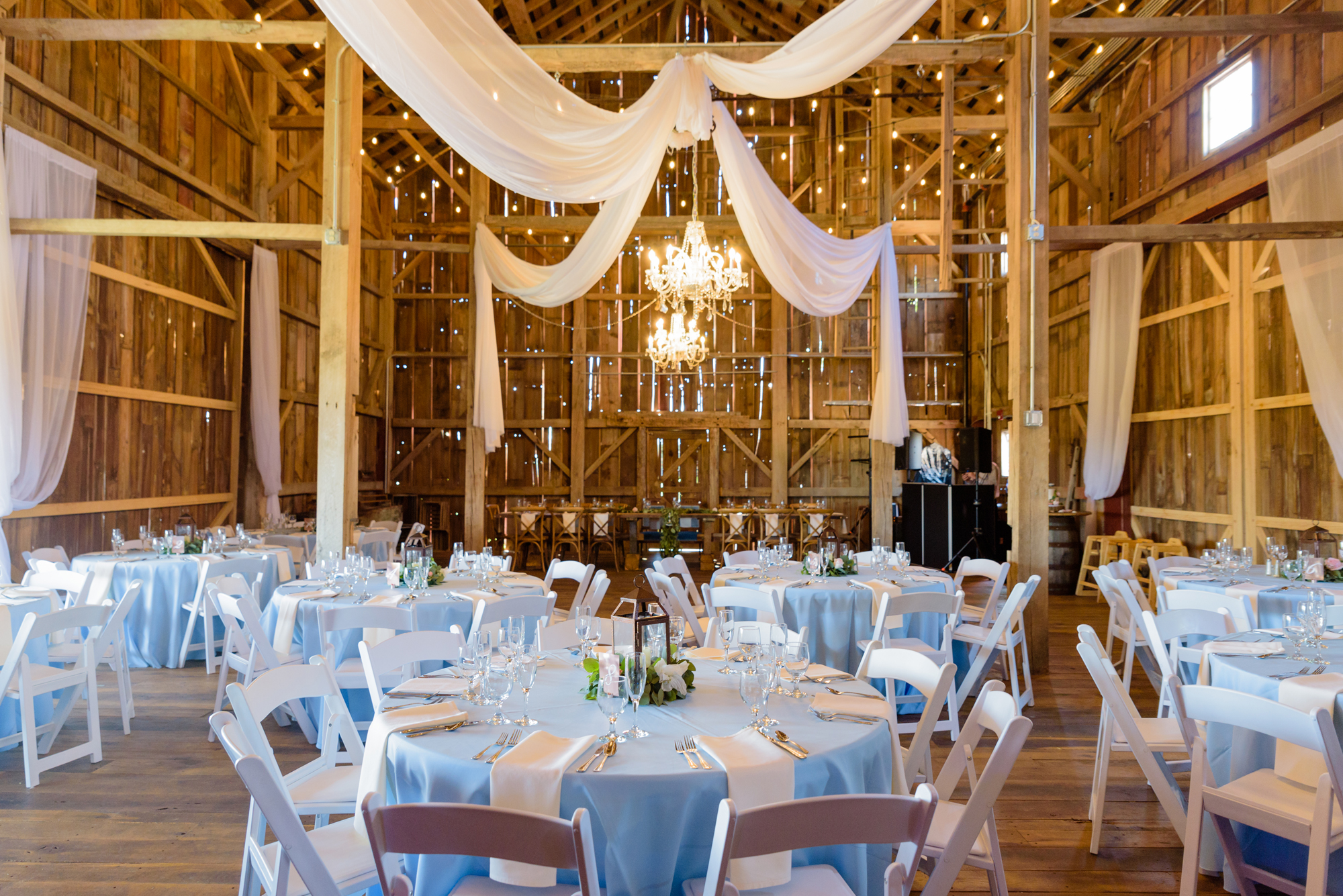 Wedding Reception details at the Blissful Barn