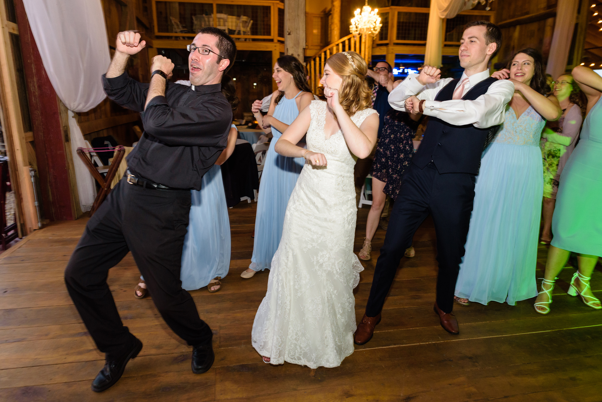 Open Dance floor at a Wedding Reception at Blissful Barn