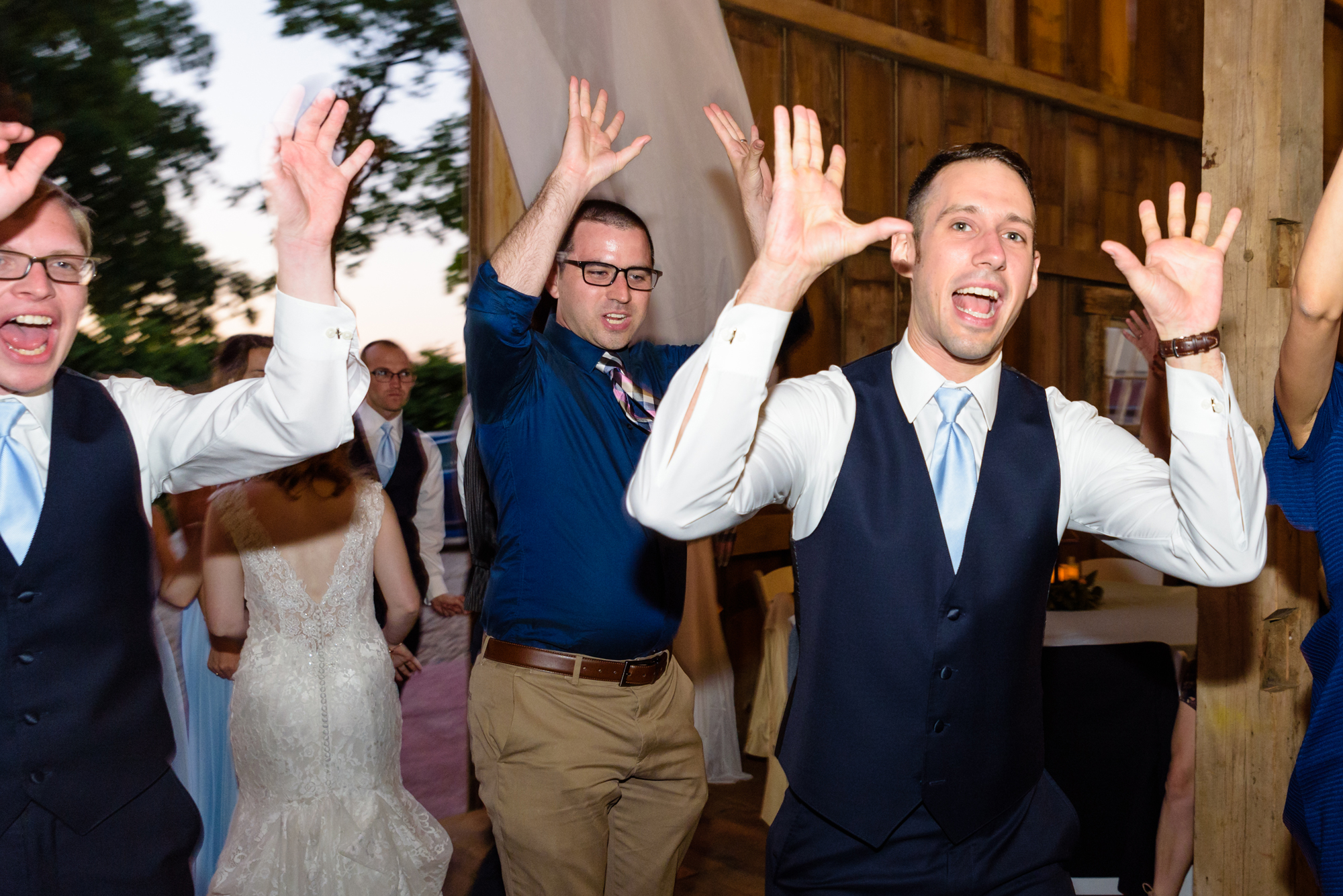 Open Dance floor at a Wedding Reception at Blissful Barn