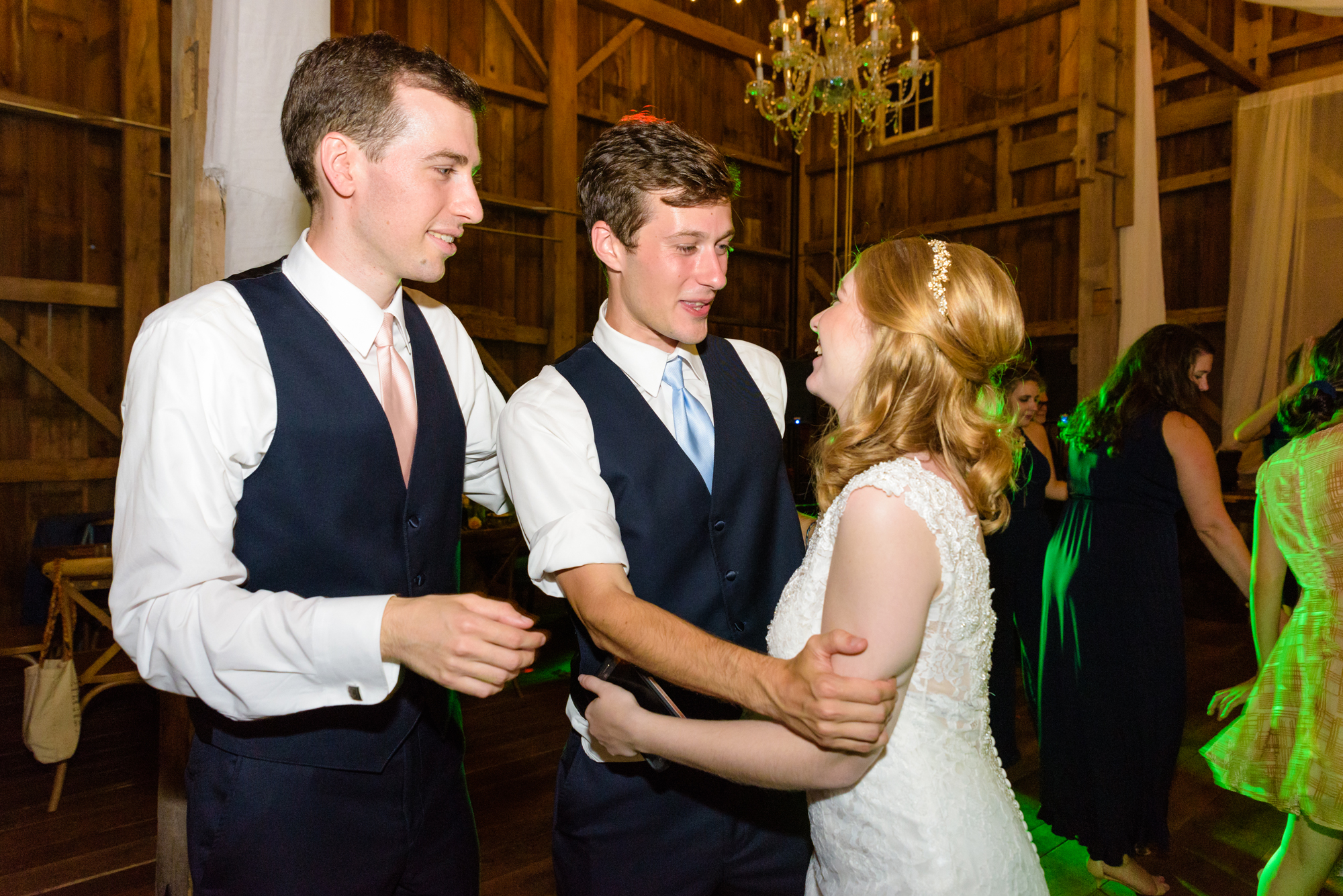 Open Dance floor at a Wedding Reception at Blissful Barn