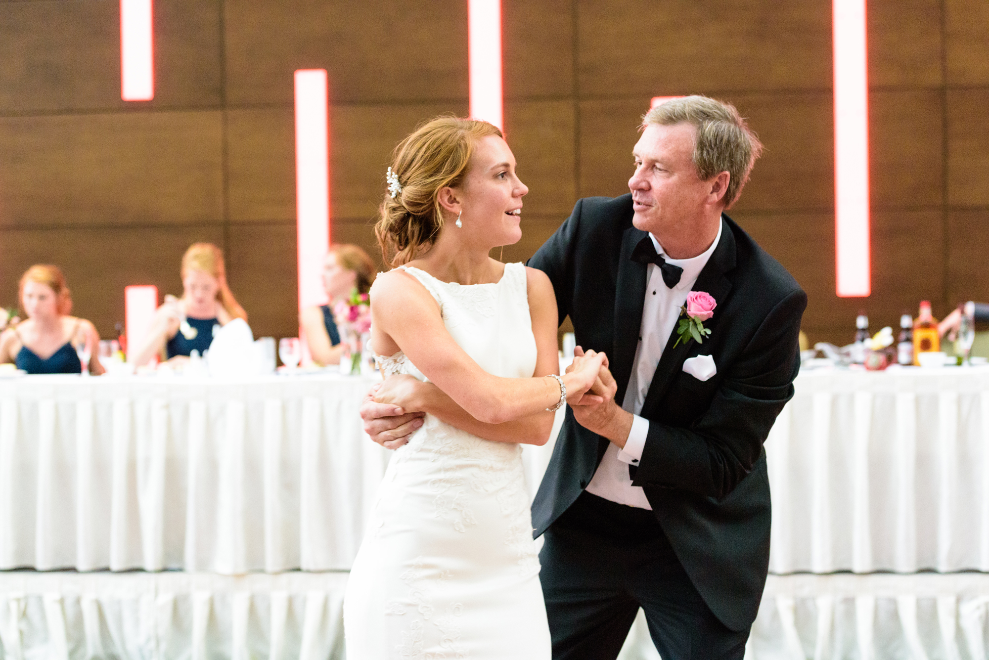 Father Daughter dance at a Wedding Reception at DoubleTree by Hilton