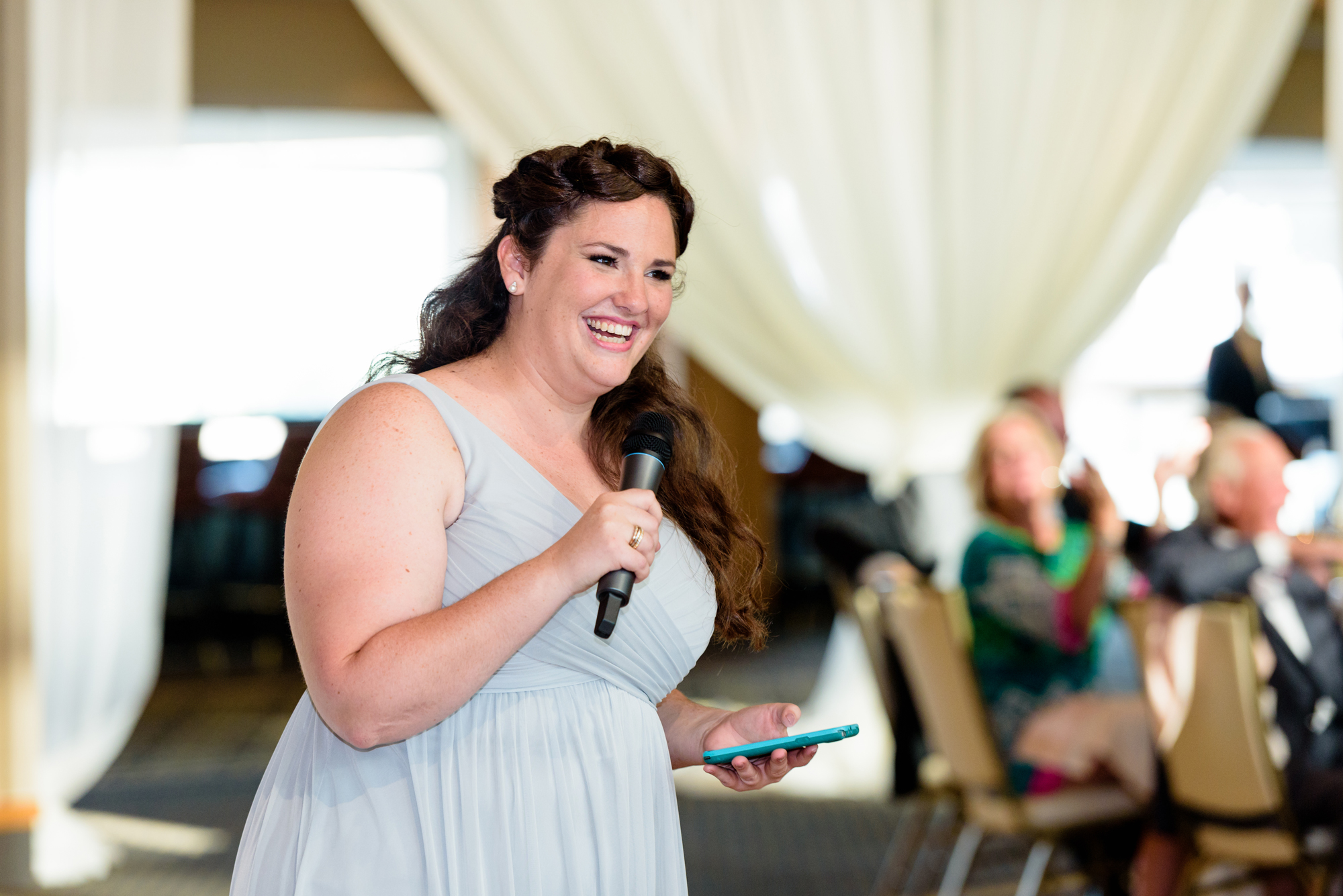 Maid of Honor’s Toast at a Wedding Reception at Dahnke Ballroom of Venue ND